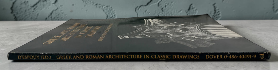 Greek and Roman architecture book by Hector d’Espouy, Dover edition featuring detailed classical drawings. Ideal for architects, artists, and design reference.