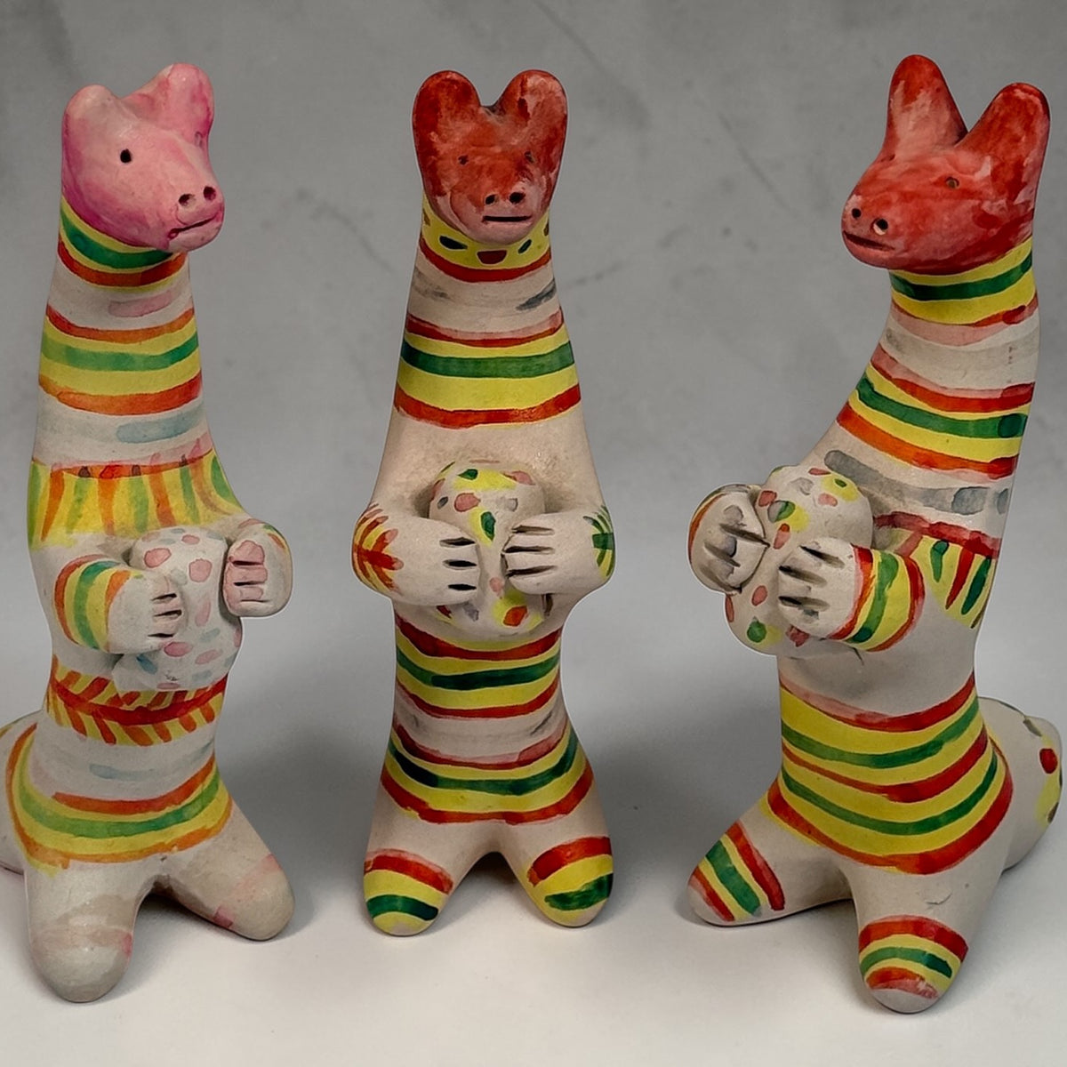 Tula Style Russian Folk Art Clay Whistles, Tula Style, Hand Painted Set Of 3 ...