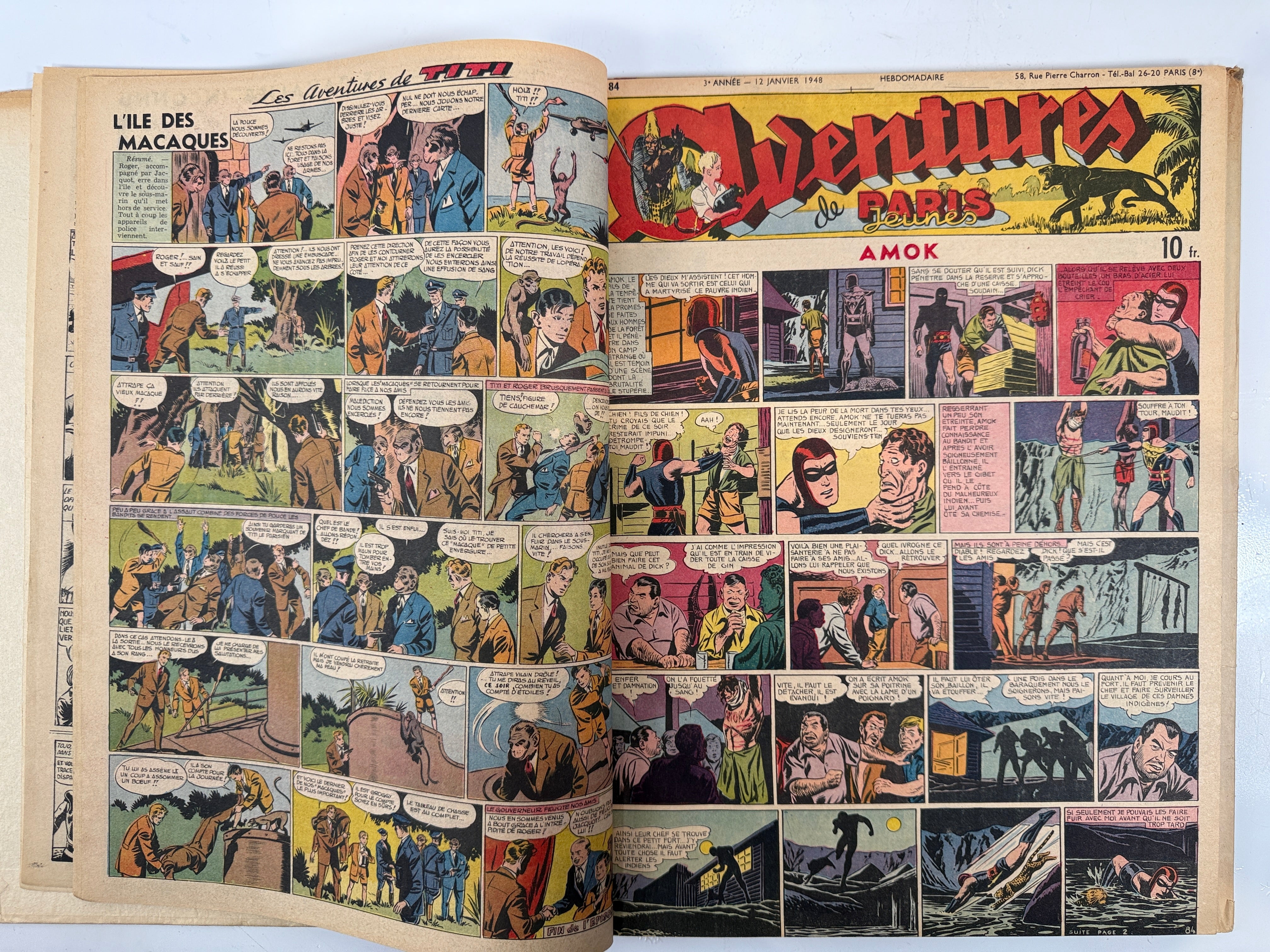 Vintage Paris Jeunes Aventures Album 5 (1947) – Le Fantôme