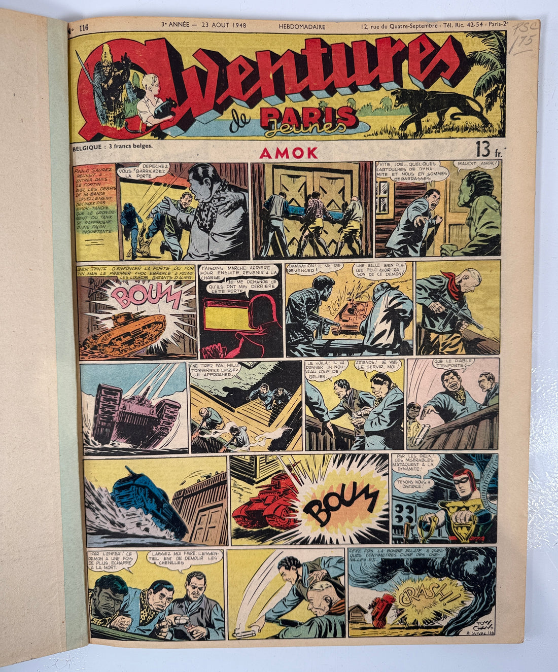 Album Aventures n° 7 de 1948 – Amok &amp; Phantom, BD française, rare, à collectionner