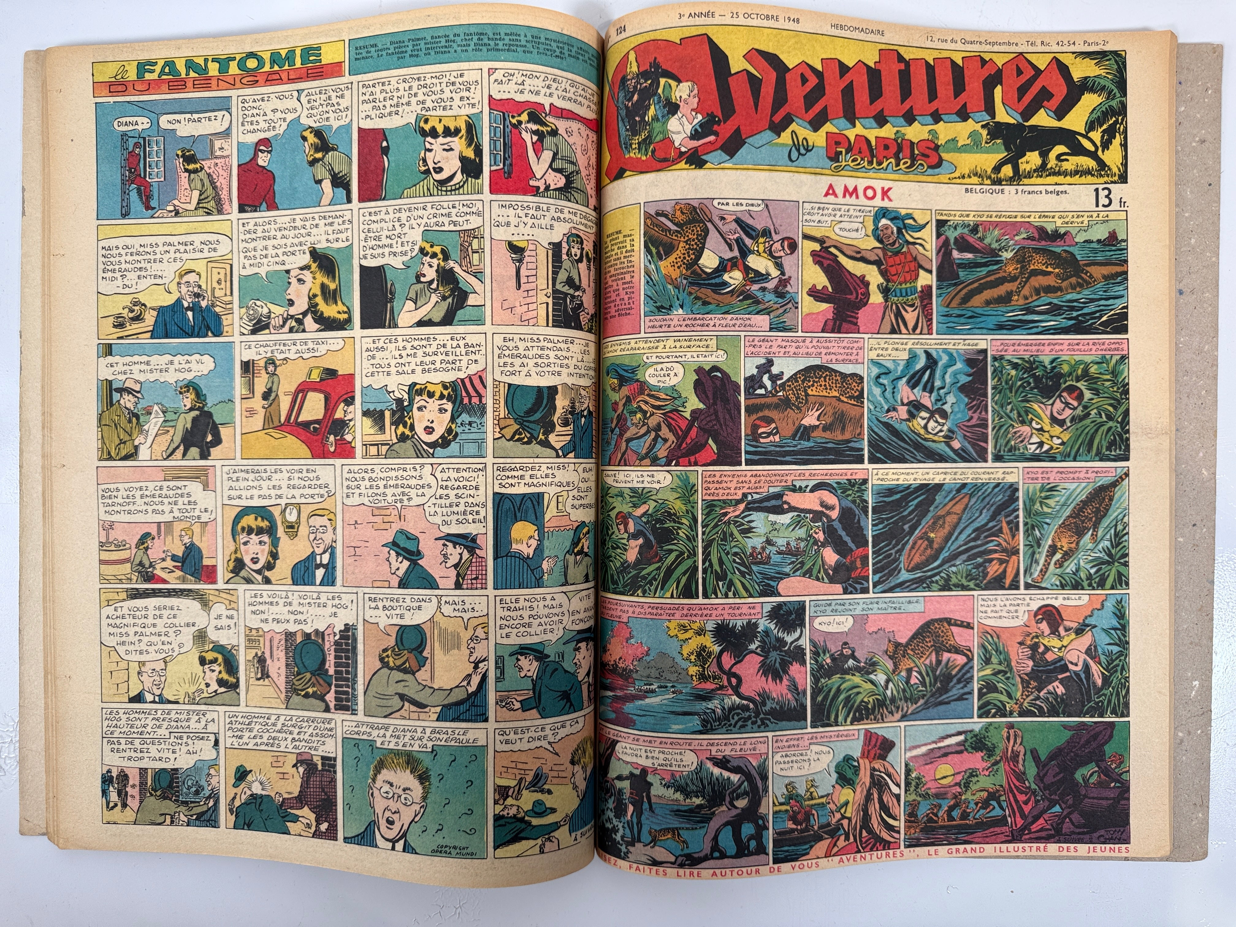 Album Aventures n° 7 de 1948 – Amok &amp; Phantom, BD française, rare, à collectionner