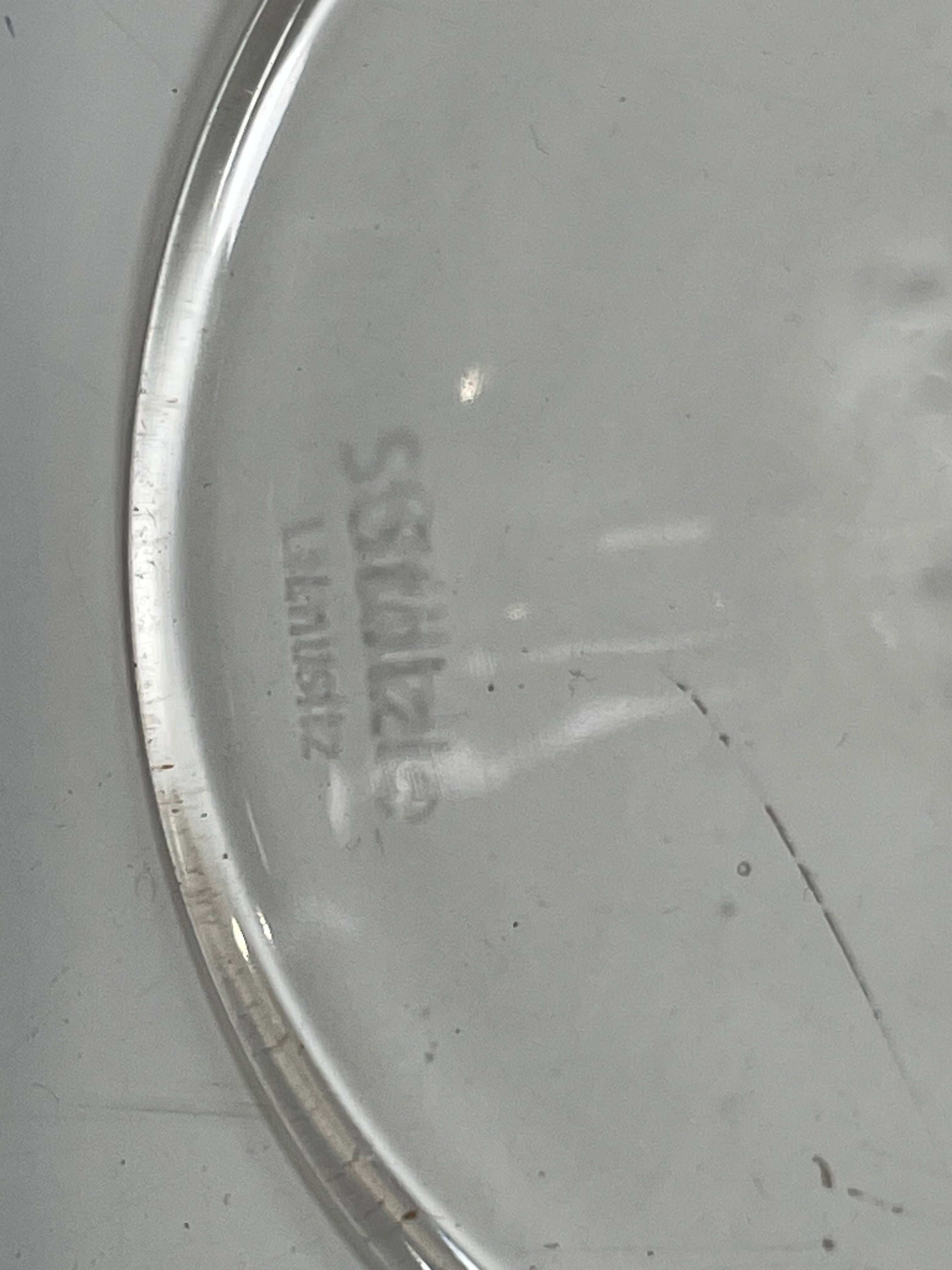 Verres à vin de Bourgogne sur pied, cristal de Stolzle Lausitz, Allemagne, 23 cm de hauteur