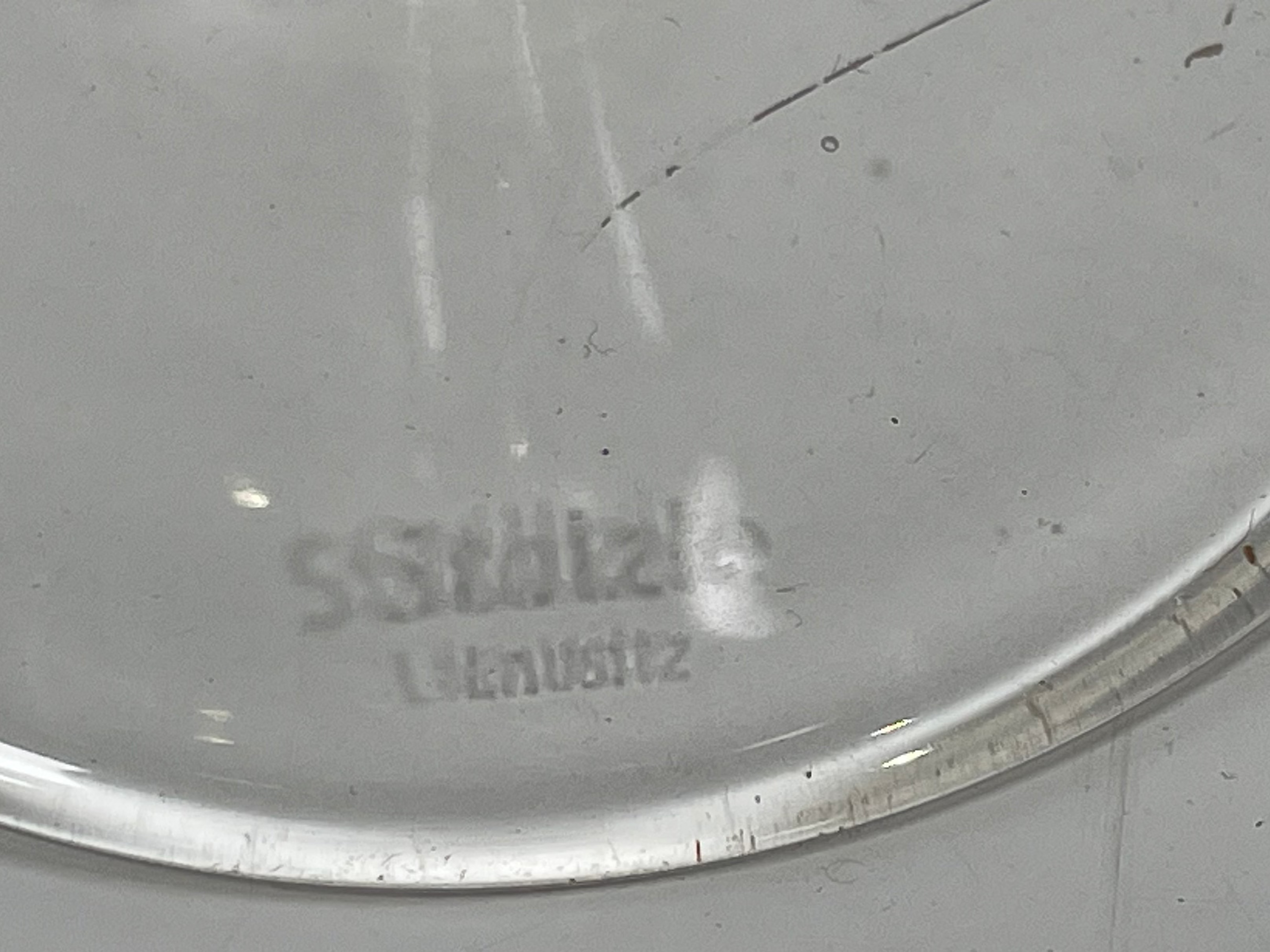 Verres à vin de Bourgogne sur pied, cristal de Stolzle Lausitz, Allemagne, 23 cm de hauteur