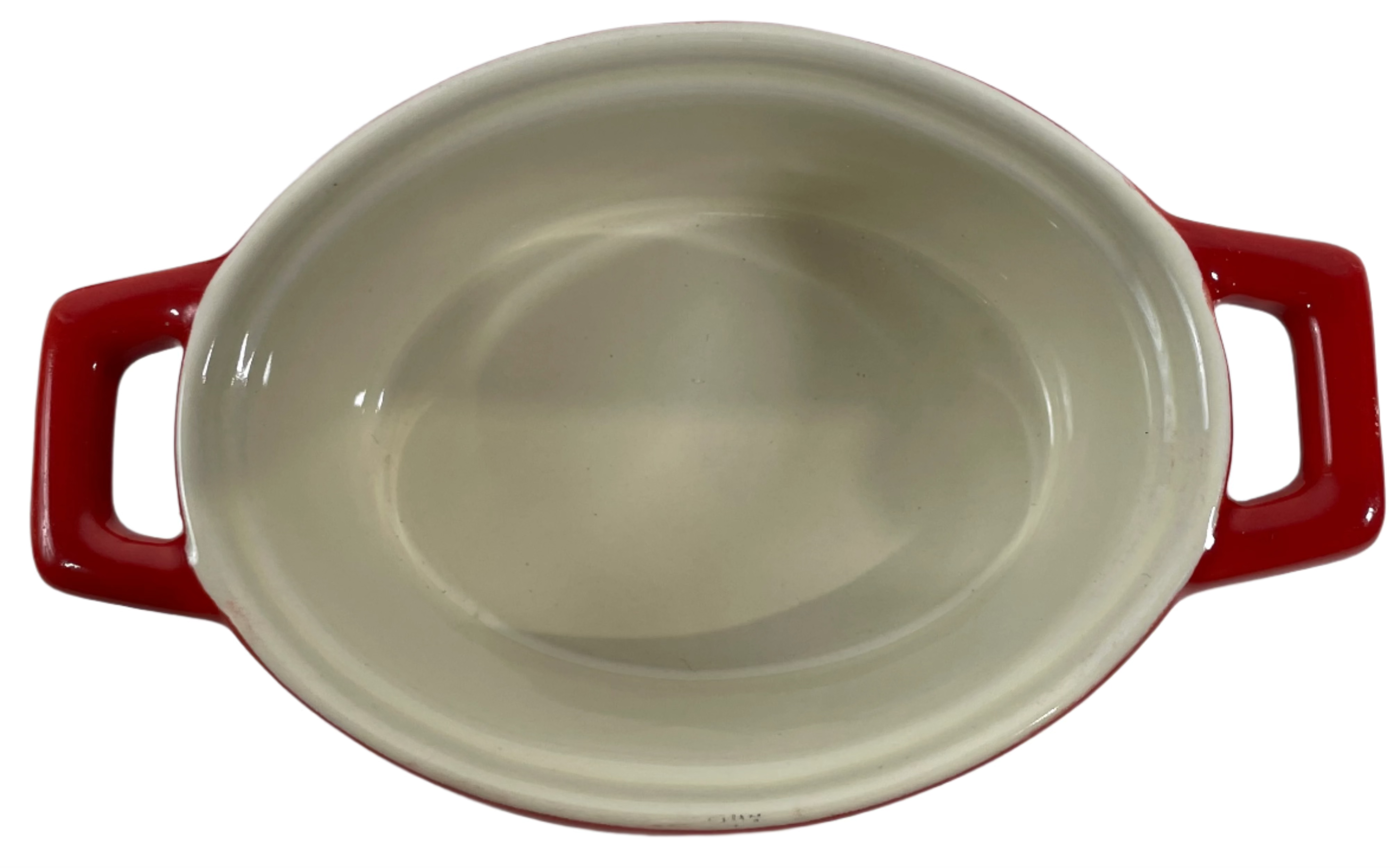 "Colorful Cocotte" Mini Casserole Enamel Pot with Lid, Bright Red.