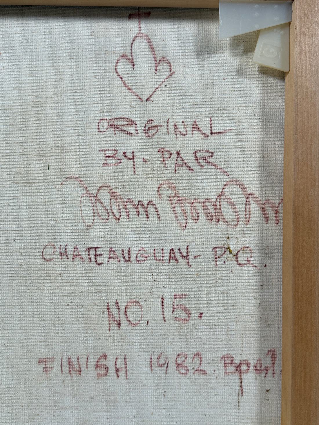 1982  Stan (István) Porubszky  Oil Painting – Autumn Birch River Scene