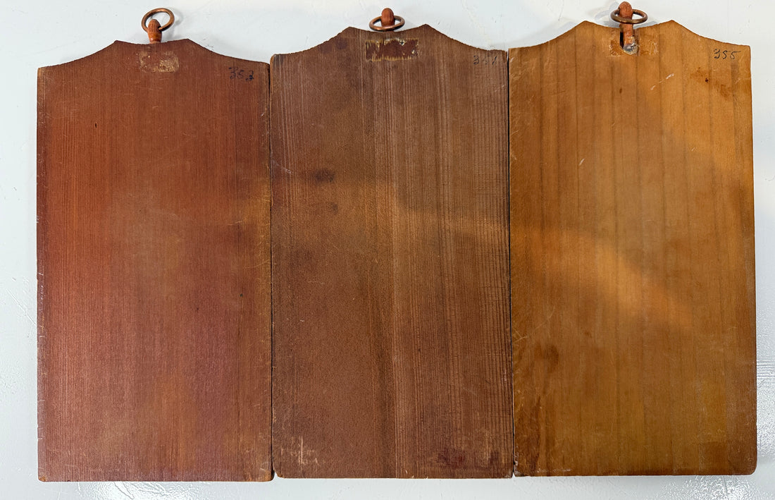 Vintage 1976 Alain Nadeau Repoussé Copper Plaques – Québec Artisan Folk Art Set of 3