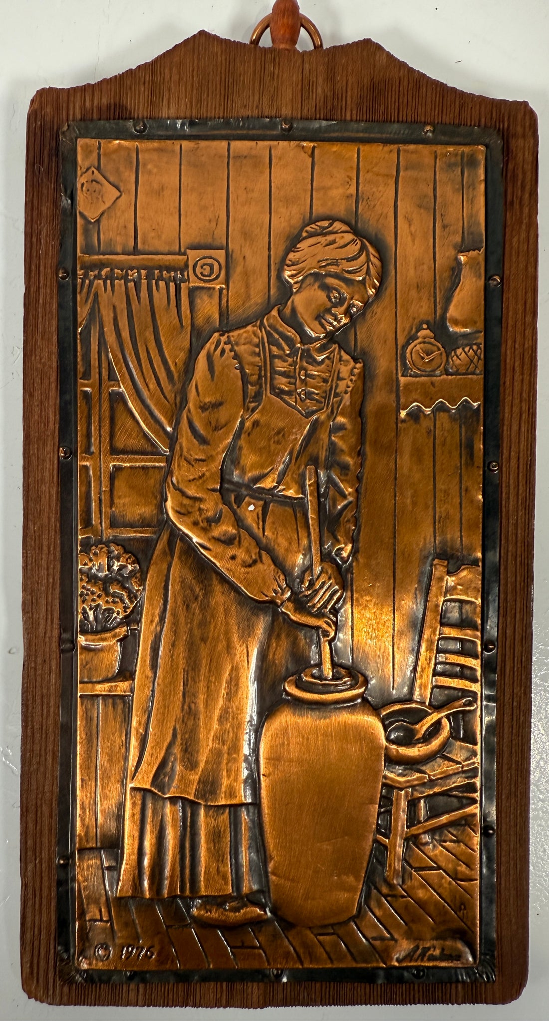 Vintage 1976 Alain Nadeau Repoussé Copper Plaques – Québec Artisan Folk Art Set of 3