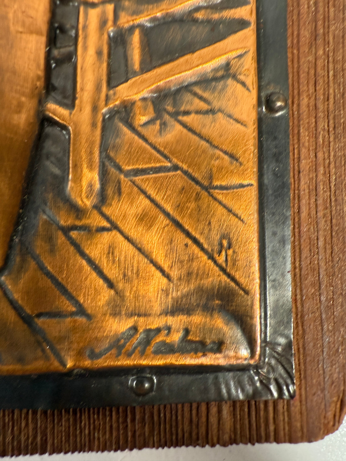 Vintage 1976 Alain Nadeau Repoussé Copper Plaques – Québec Artisan Folk Art Set of 3