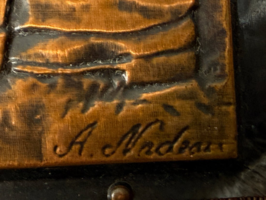 Vintage 1976 Alain Nadeau Repoussé Copper Plaques – Québec Artisan Folk Art Set of 3