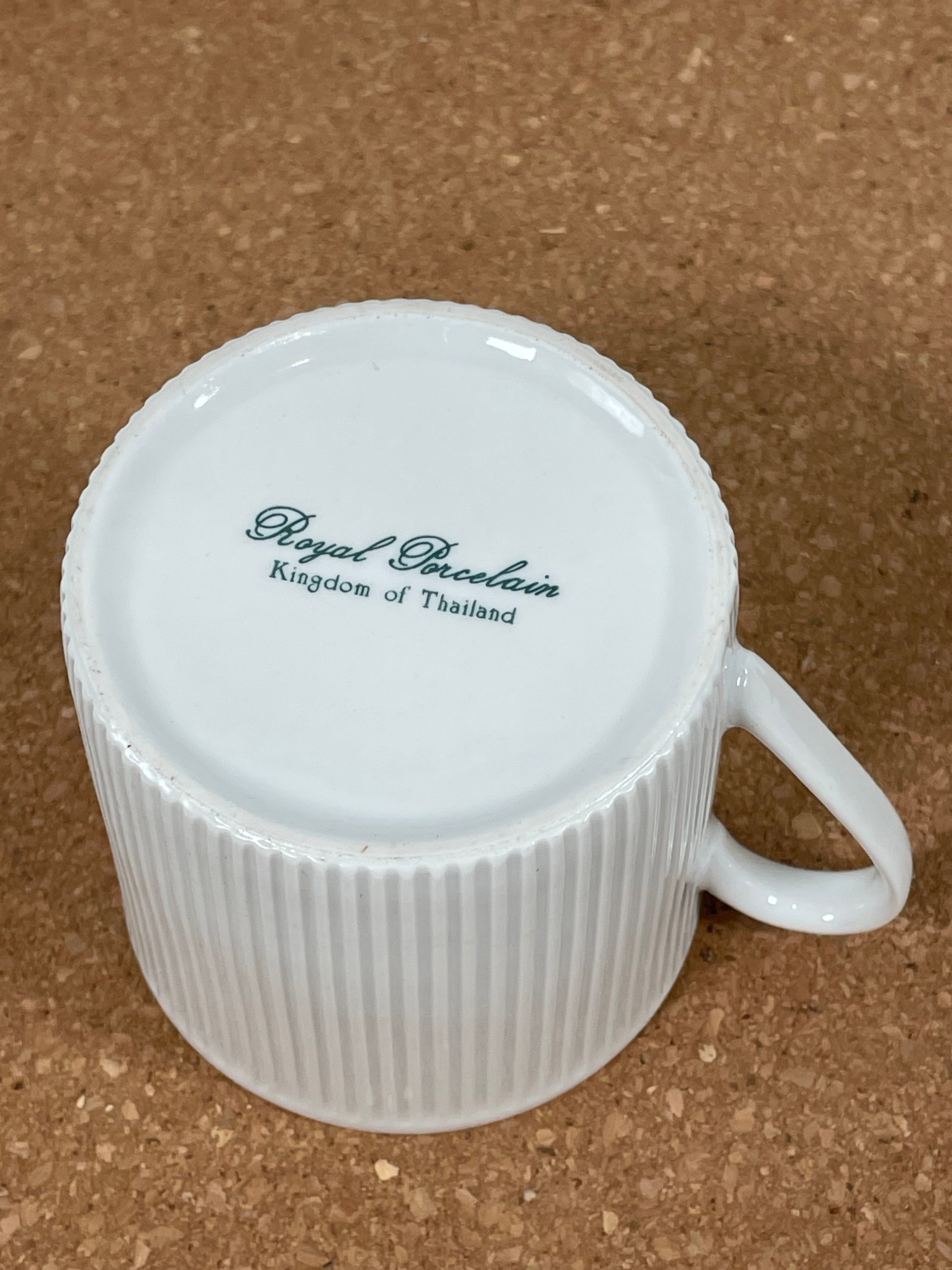 Art Deco, Collectible ,Ceramic Coffee Cups, Royal Porcelain Kingdom of Thailand