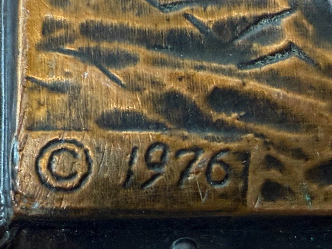 Vintage 1976 Alain Nadeau Repoussé Copper Plaques – Québec Artisan Folk Art Set of 3