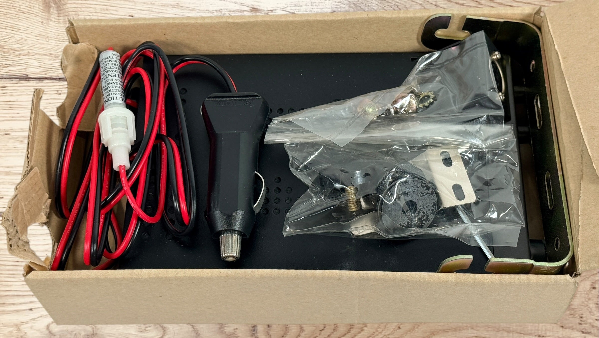 Vintage Radio Shack TRC-439 CB radio with mic and box. 40-channel mobile transceiver, clean condition, ideal for collectors or retro communication setups.