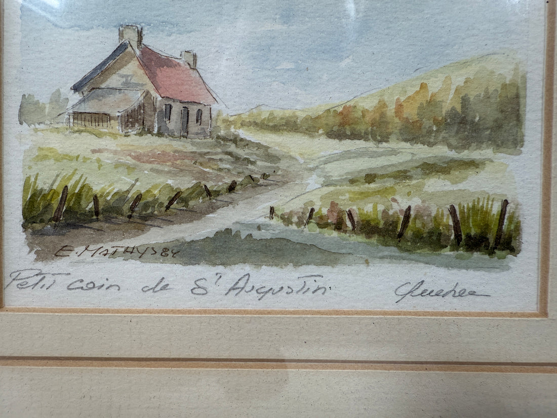 1984 Edouard Mathys Watercolor – Petit coin de St-Augustin