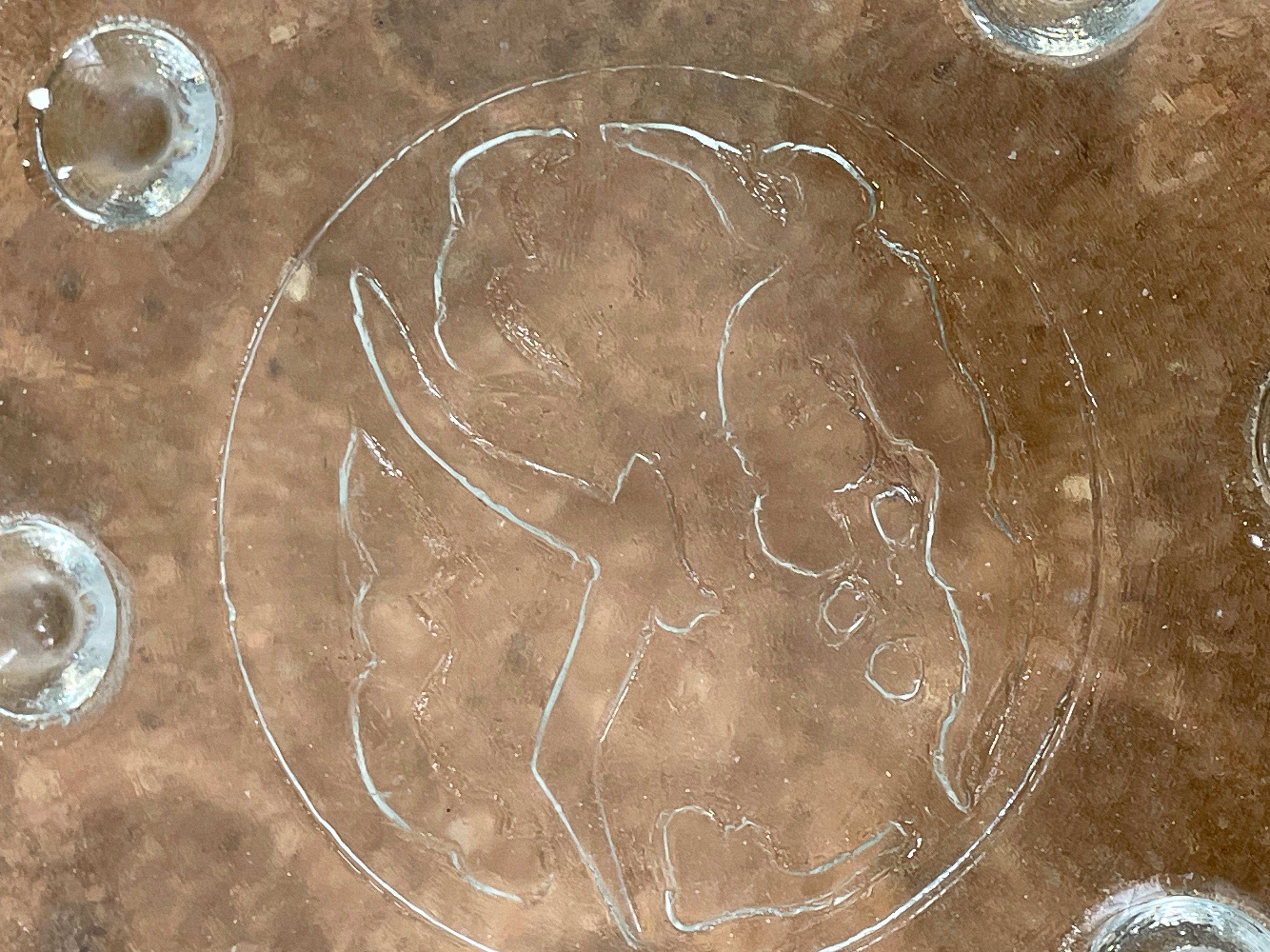 Vintage Swarovski Crystal Art Glass Bowl, Fluted Swirl Swan Celestial Sunburst