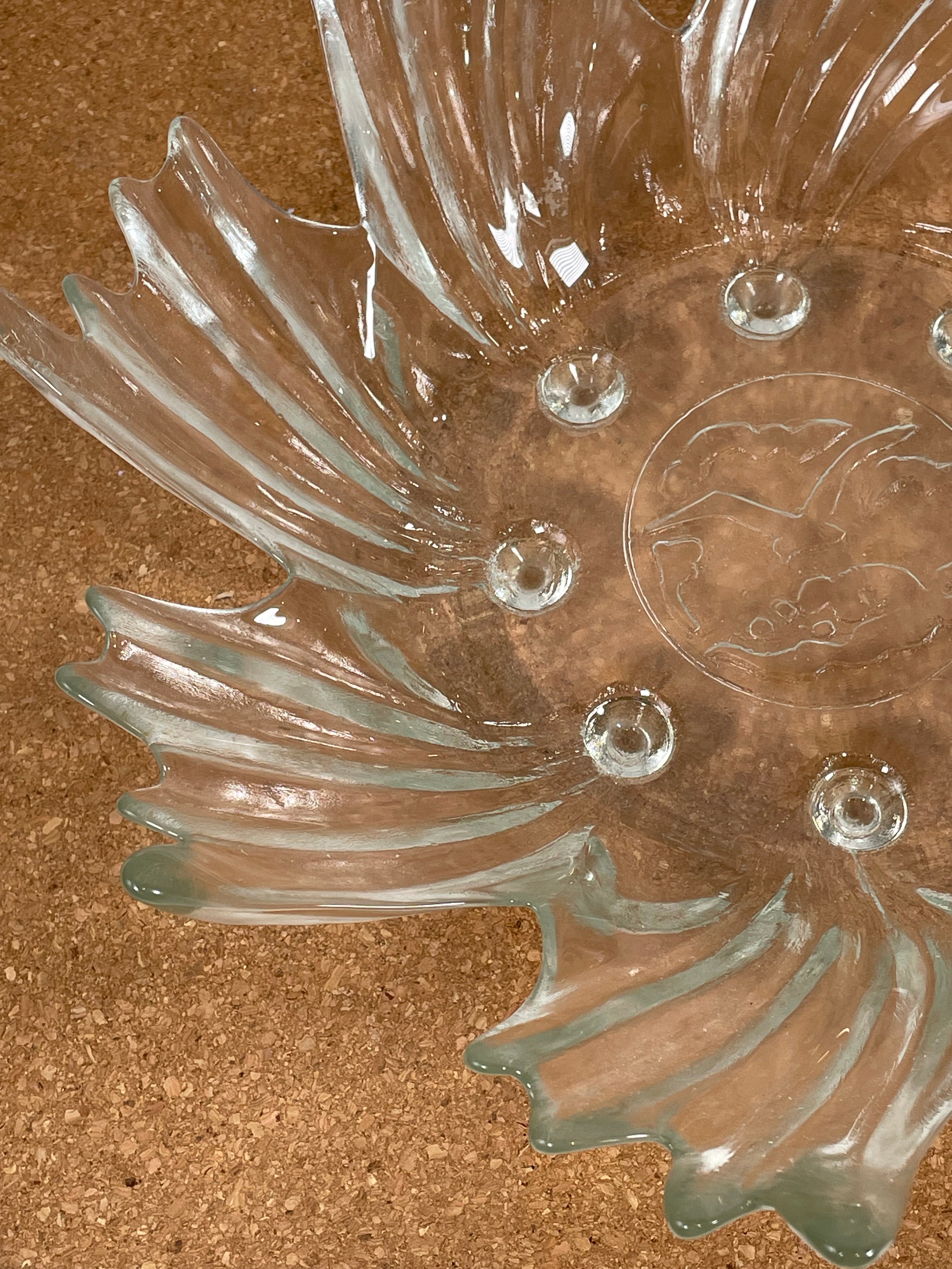 Vintage Swarovski Crystal Art Glass Bowl, Fluted Swirl Swan Celestial Sunburst