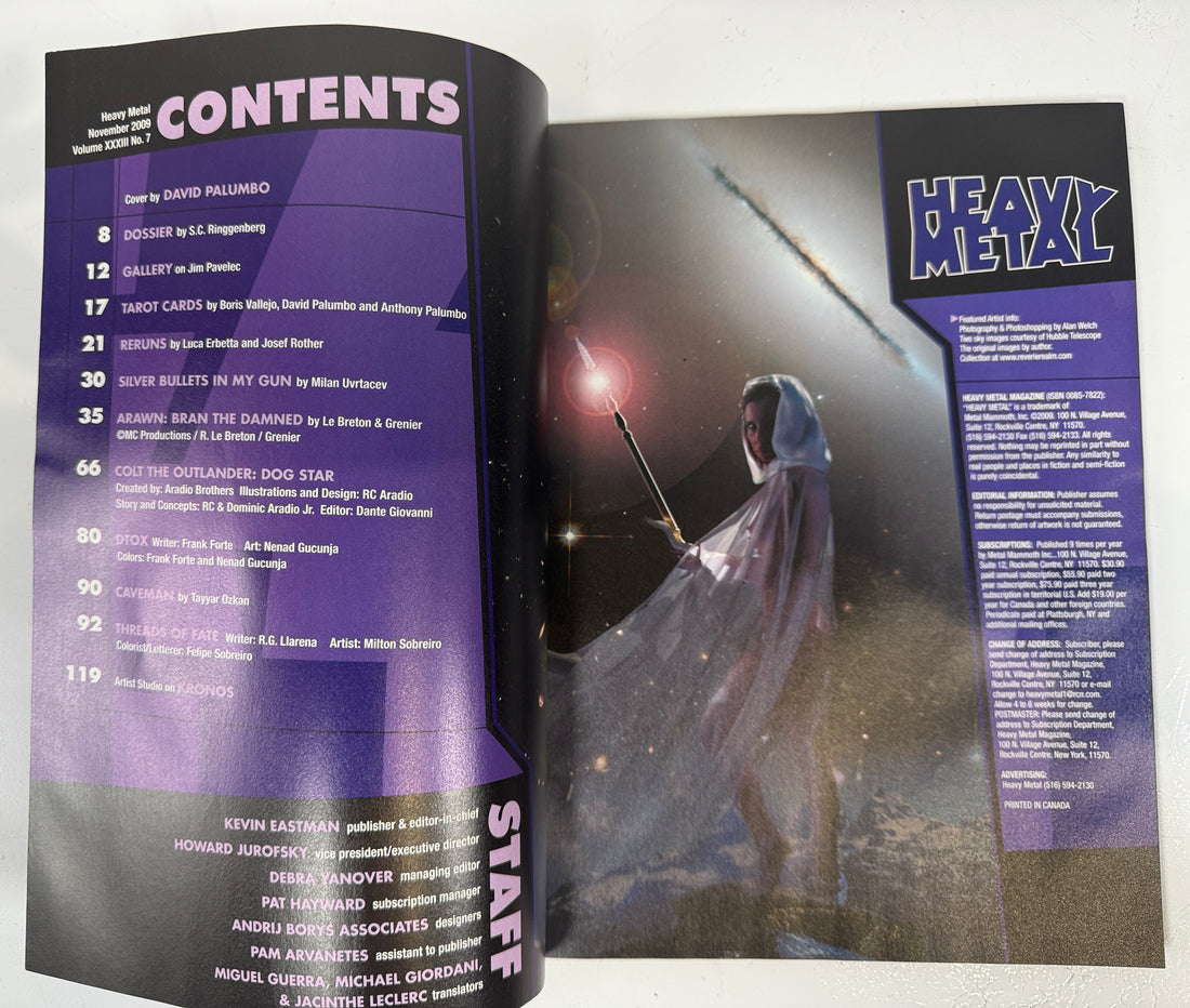 Magazine Heavy Metal, novembre 2009 – Couverture de David Palumbo