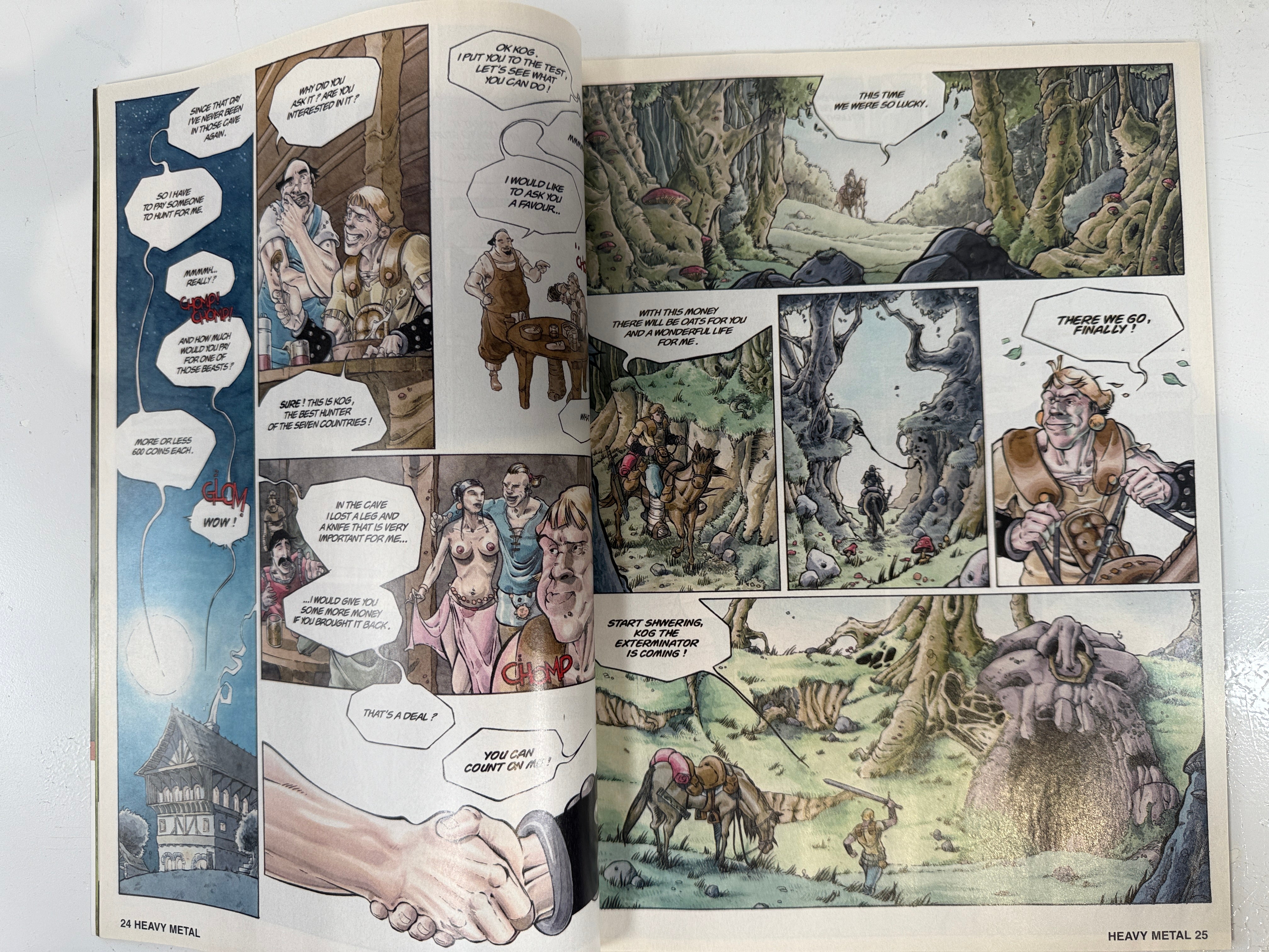 Magazine Heavy Metal – Couverture des Red Cloak Wolves de janvier 2009