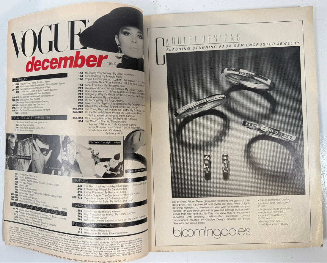 Vintage Vogue Magazine – December 1983 Yves Saint Laurent Special