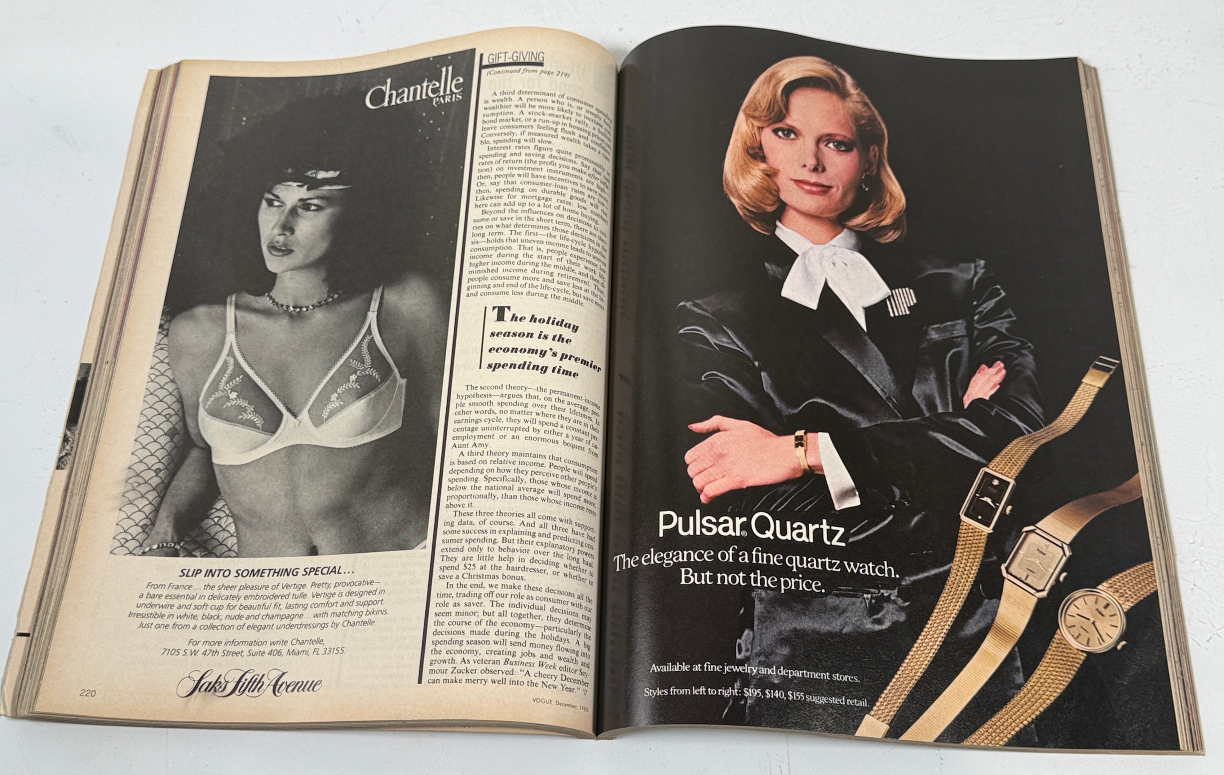 Vintage Vogue Magazine – December 1983 Yves Saint Laurent Special