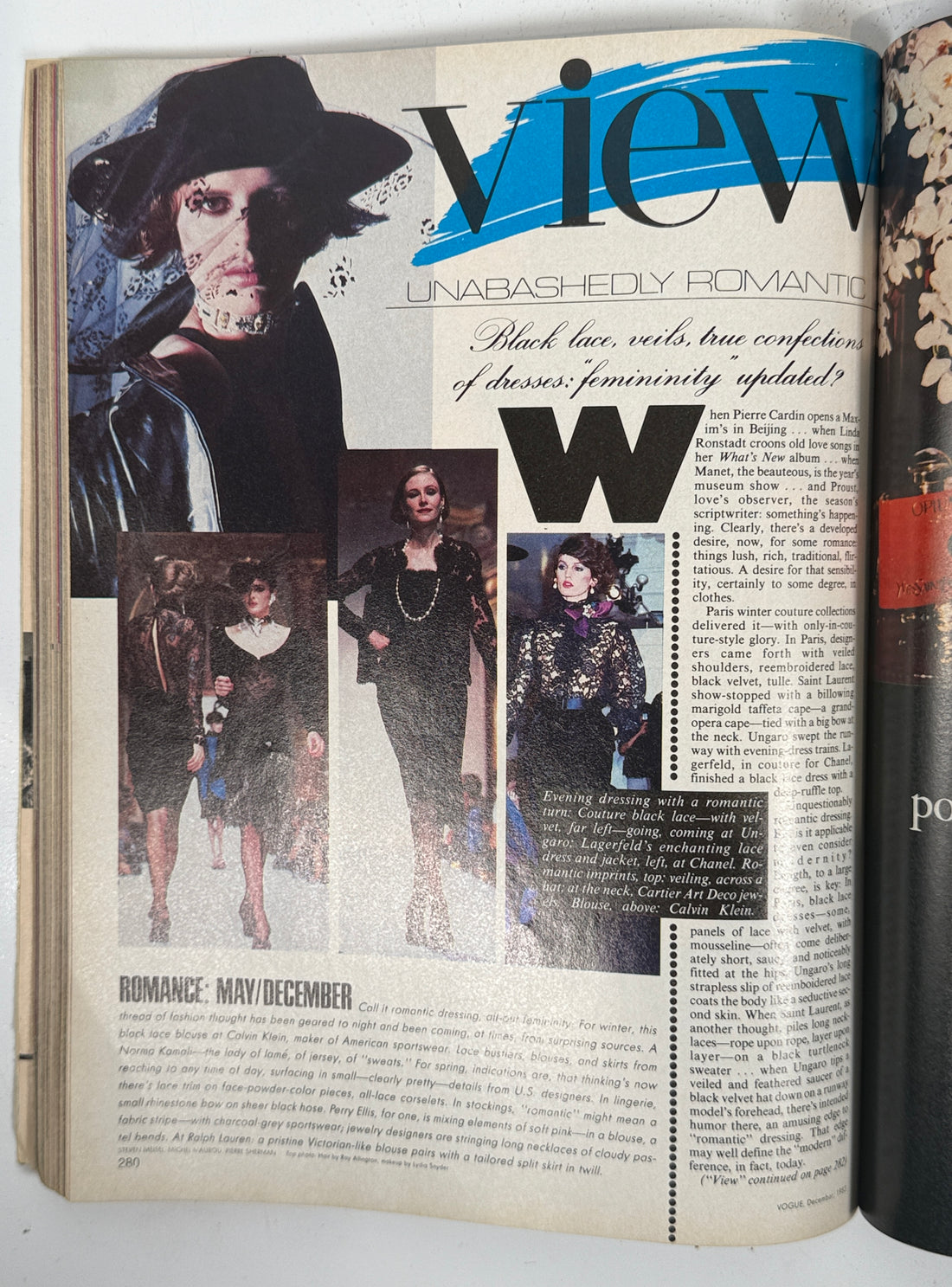 Vintage Vogue Magazine – December 1983 Yves Saint Laurent Special