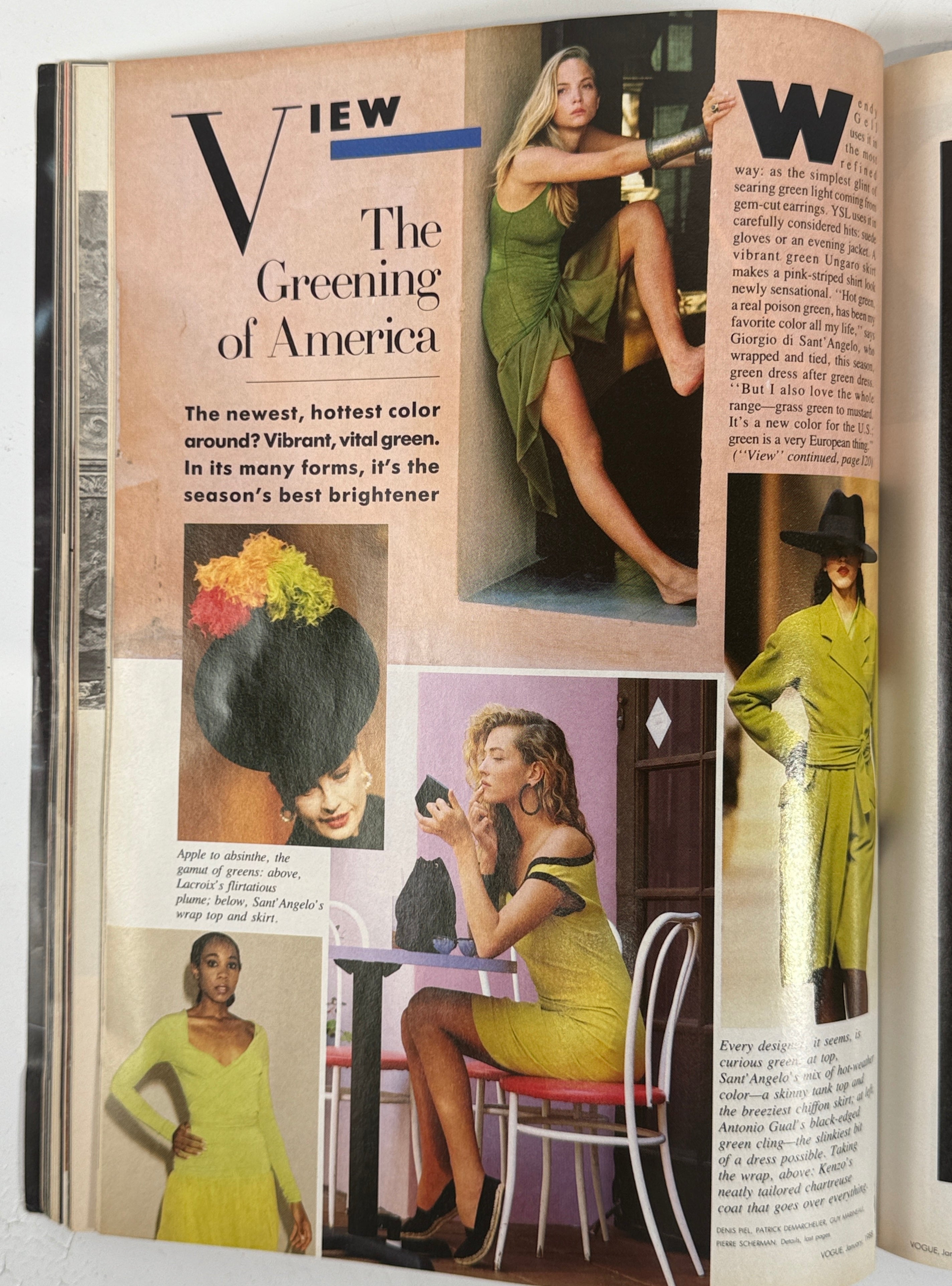 Vintage Vogue Magazine – January 1988 Rachel Williams Cover by Avedon