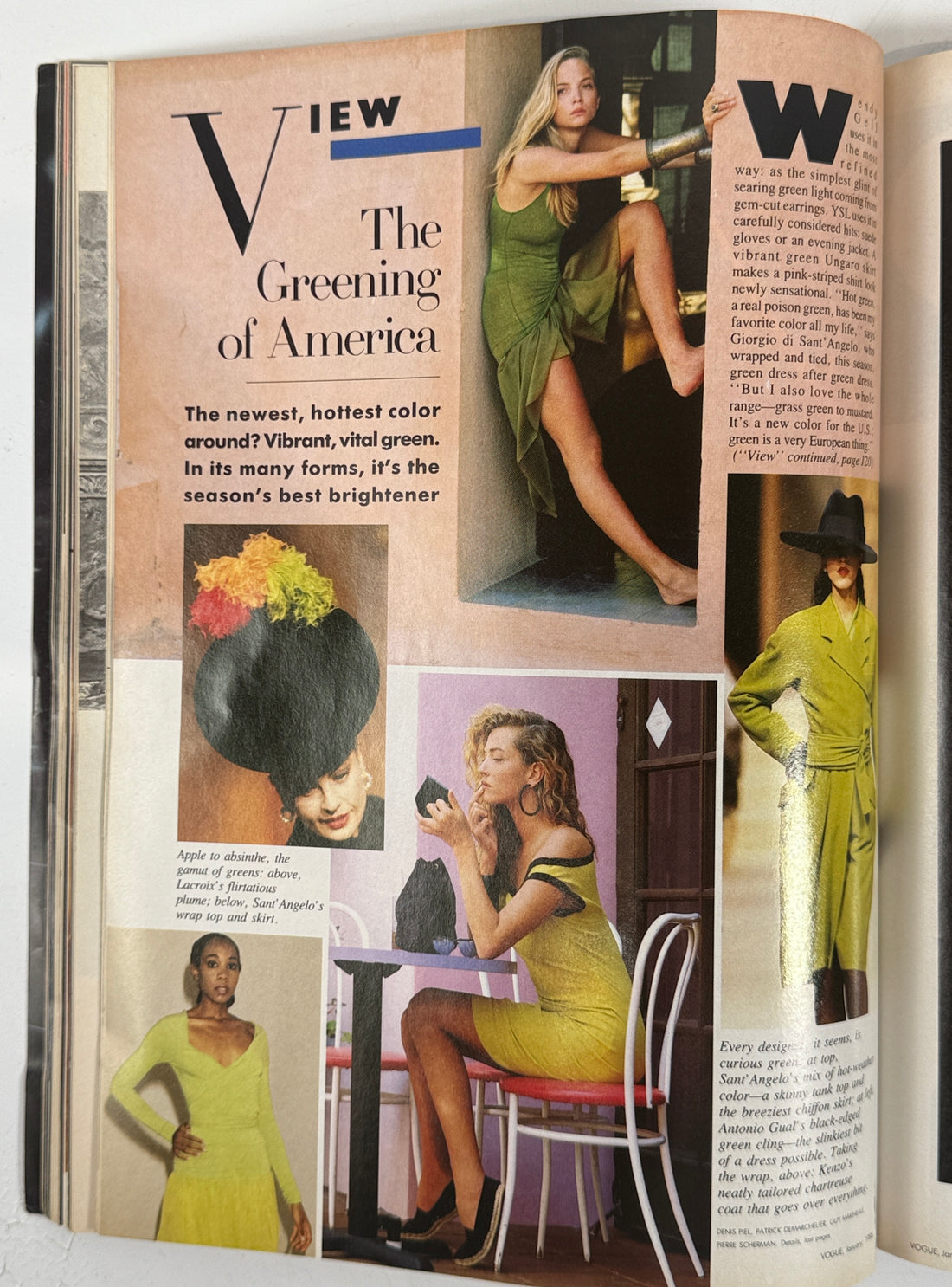 Vintage Vogue Magazine – January 1988 Rachel Williams Cover by Avedon