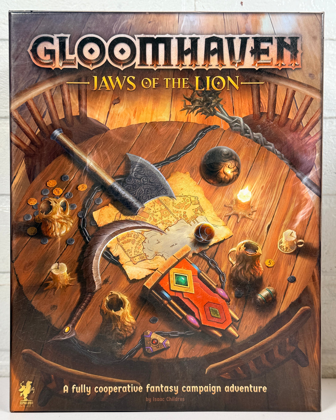Gloomhaven Jaws of the Lion complete board game set. Cooperative campaign dungeon crawler with organized components. Great condition and ready to play.