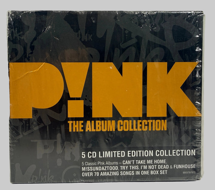 Sealed P!nk Album Collection 5 CD box set with five classic albums. Minor wrap damage. Complete pop discography set from Sony Music. Great value.