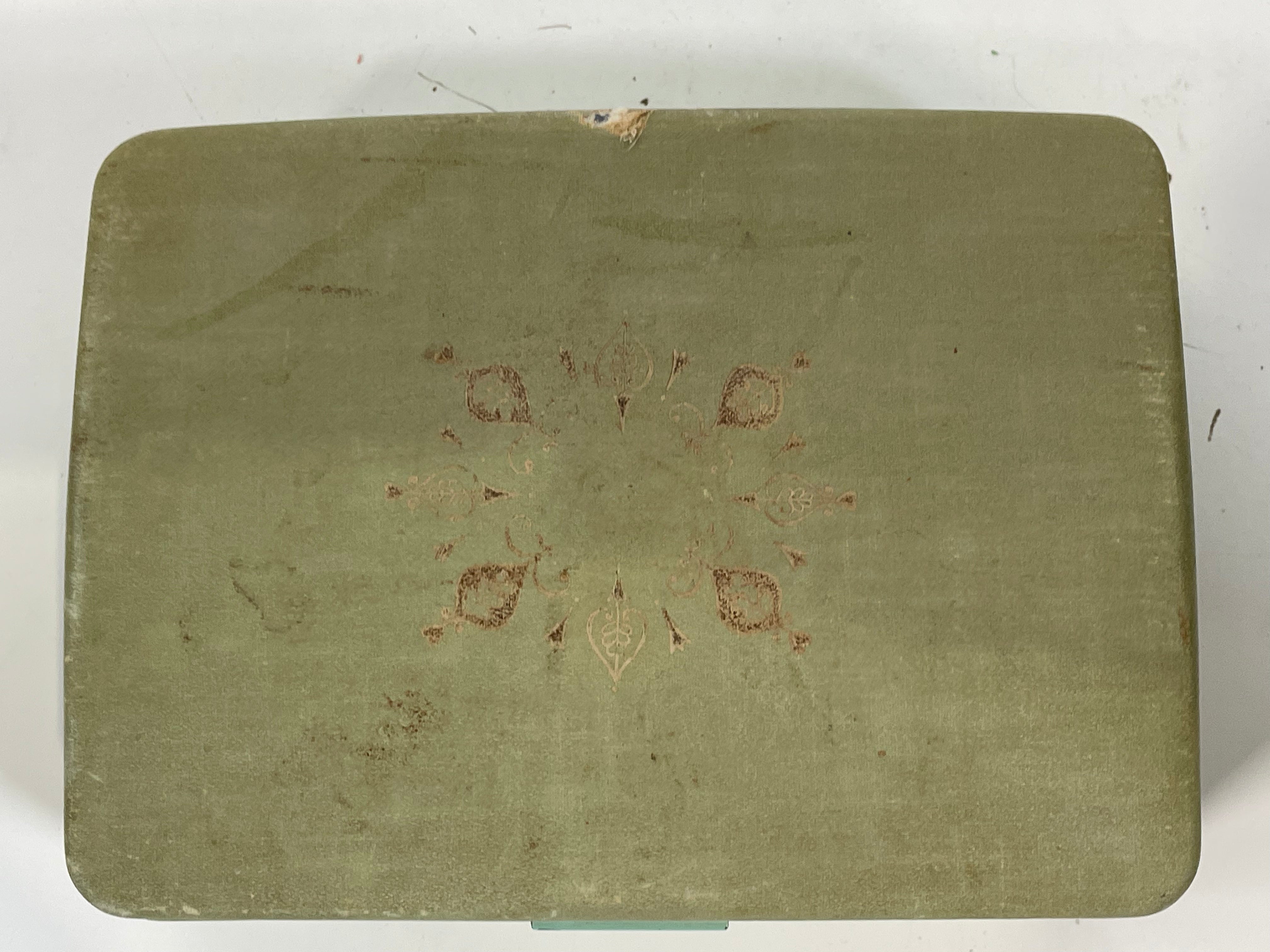 Vintage 1950s Farrington Green, Jewelry Box, Ballerina Motif Interior.