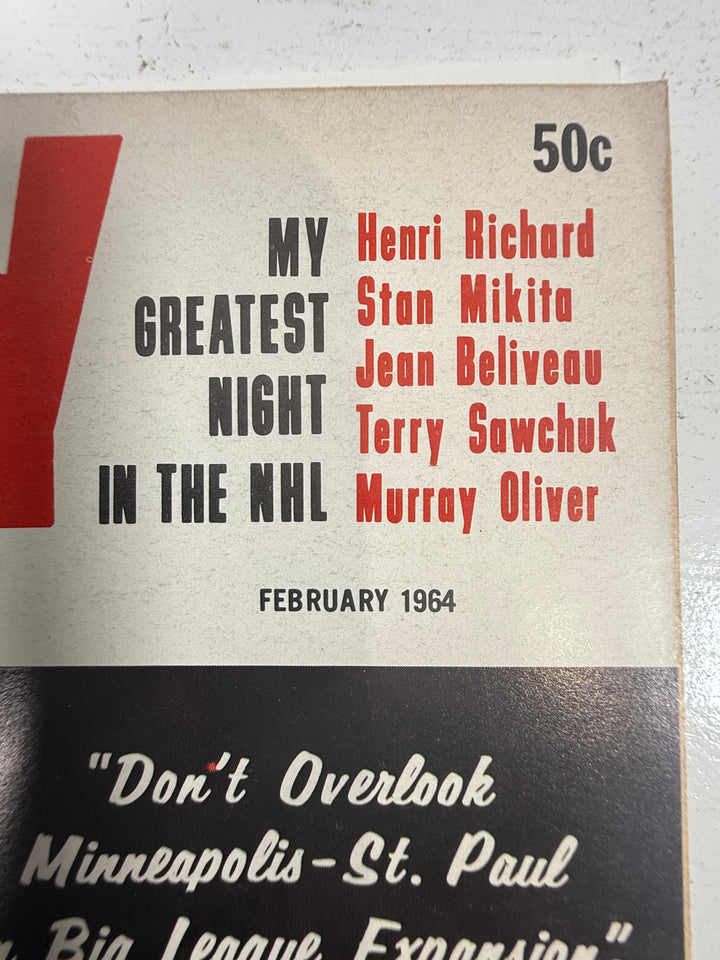 1964 Hockey Illustrated – Henri Richard Canadiens Cover Issue, Vol 3. No. 3