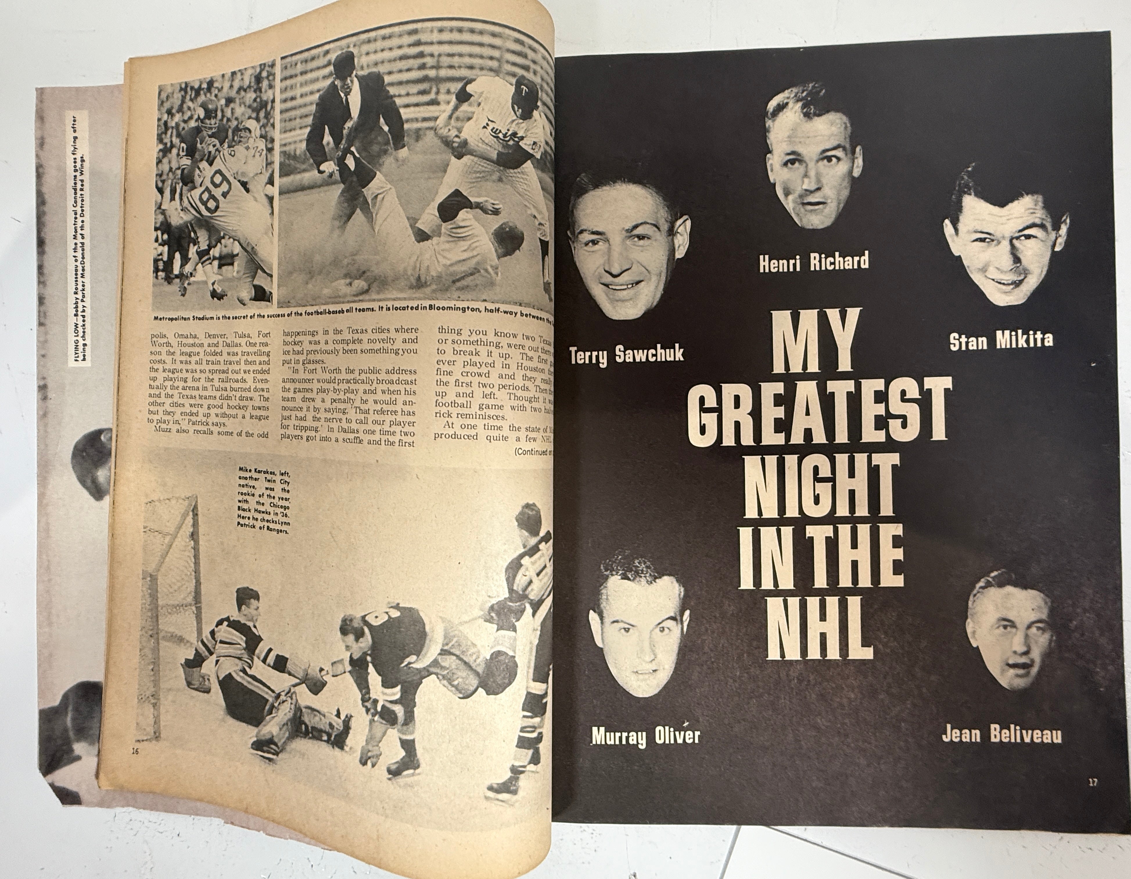 1964 Hockey Illustrated – Henri Richard Canadiens Cover Issue, Vol 3. No. 3