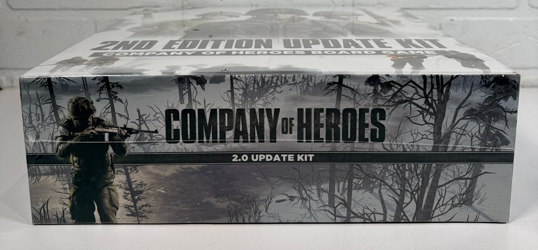 Company of Heroes 2nd Edition Update Kit board game expansion. Includes updated maps, cards, dice and components. Requires original game to play.