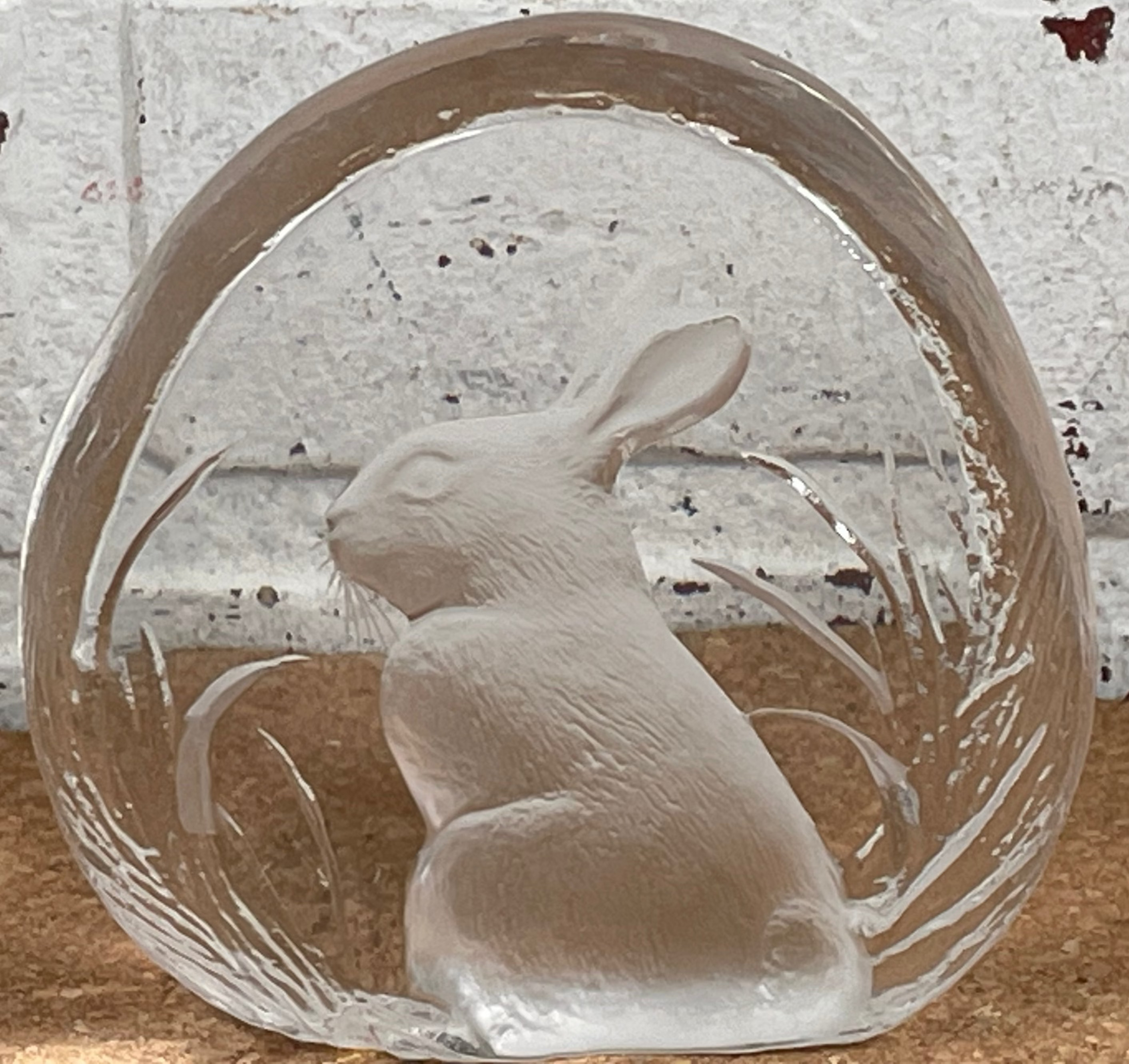 Lapin de collection Mats Johansson n° 3281 – Sculpture en verre d'art suédoise artisanale