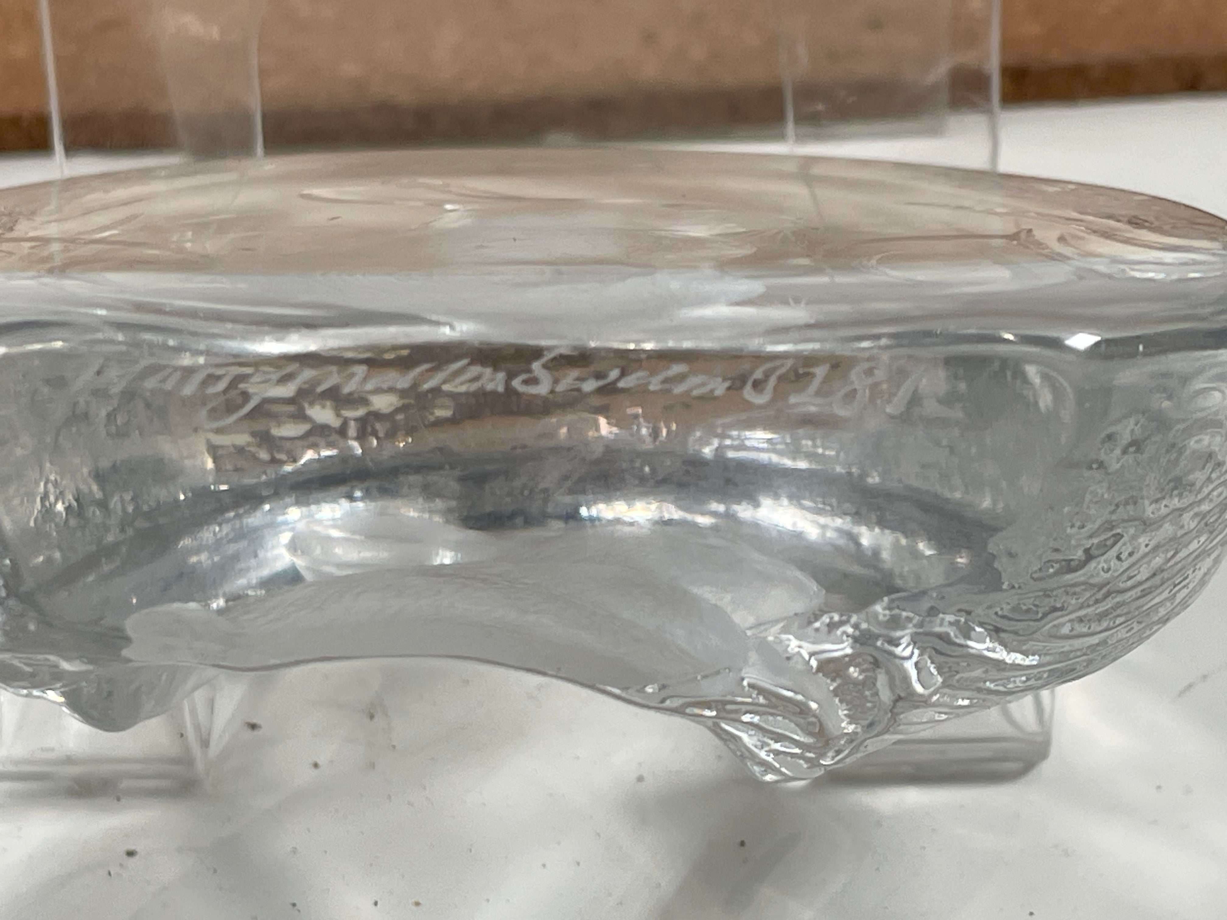 Lapin de collection Mats Johansson n° 3281 – Sculpture en verre d'art suédoise artisanale