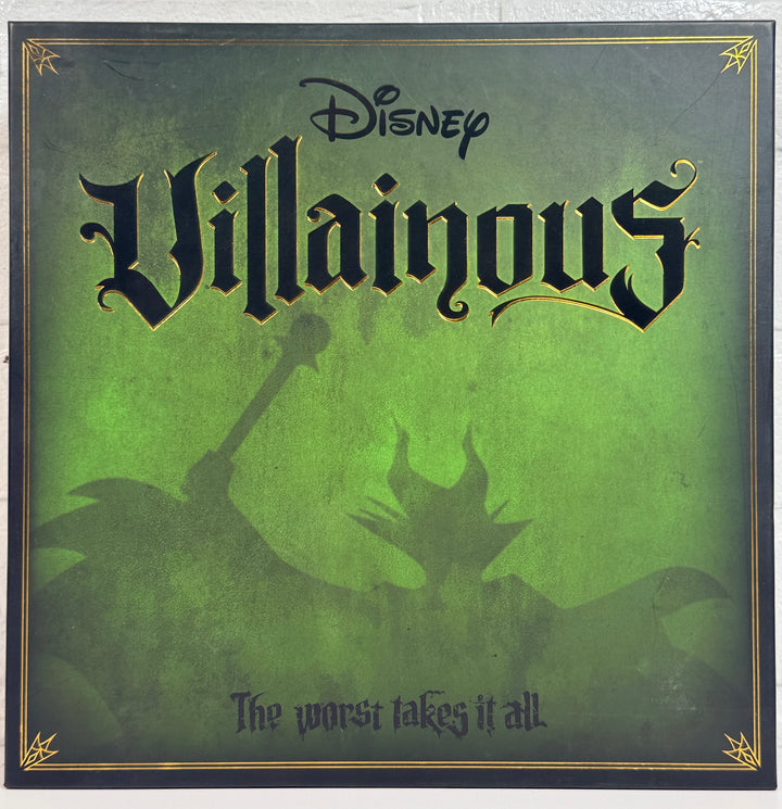 Disney Villainous Ravensburger board game complete 2019 edition with six villains. Great strategy game for 2 to 6 players in clean used condition.