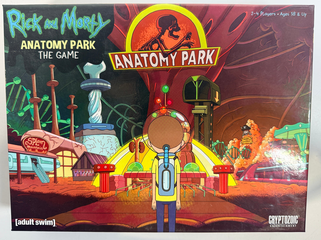 Rick and Morty Anatomy Park The Game complete board game by Cryptozoic. Adult Swim collectible strategy game with box and pieces included.
