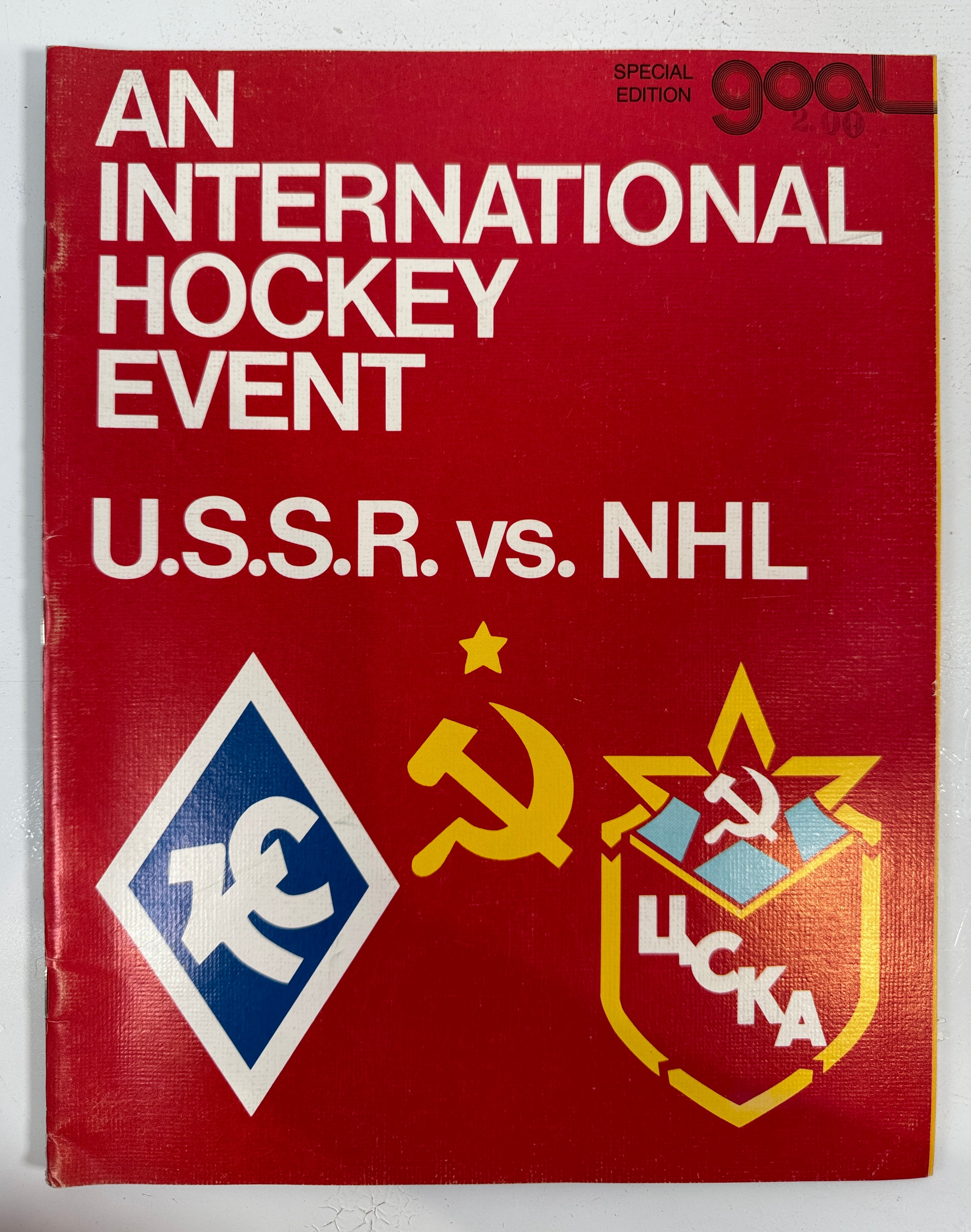 Programme de hockey URSS contre LNH 1976 – Édition spéciale Goal