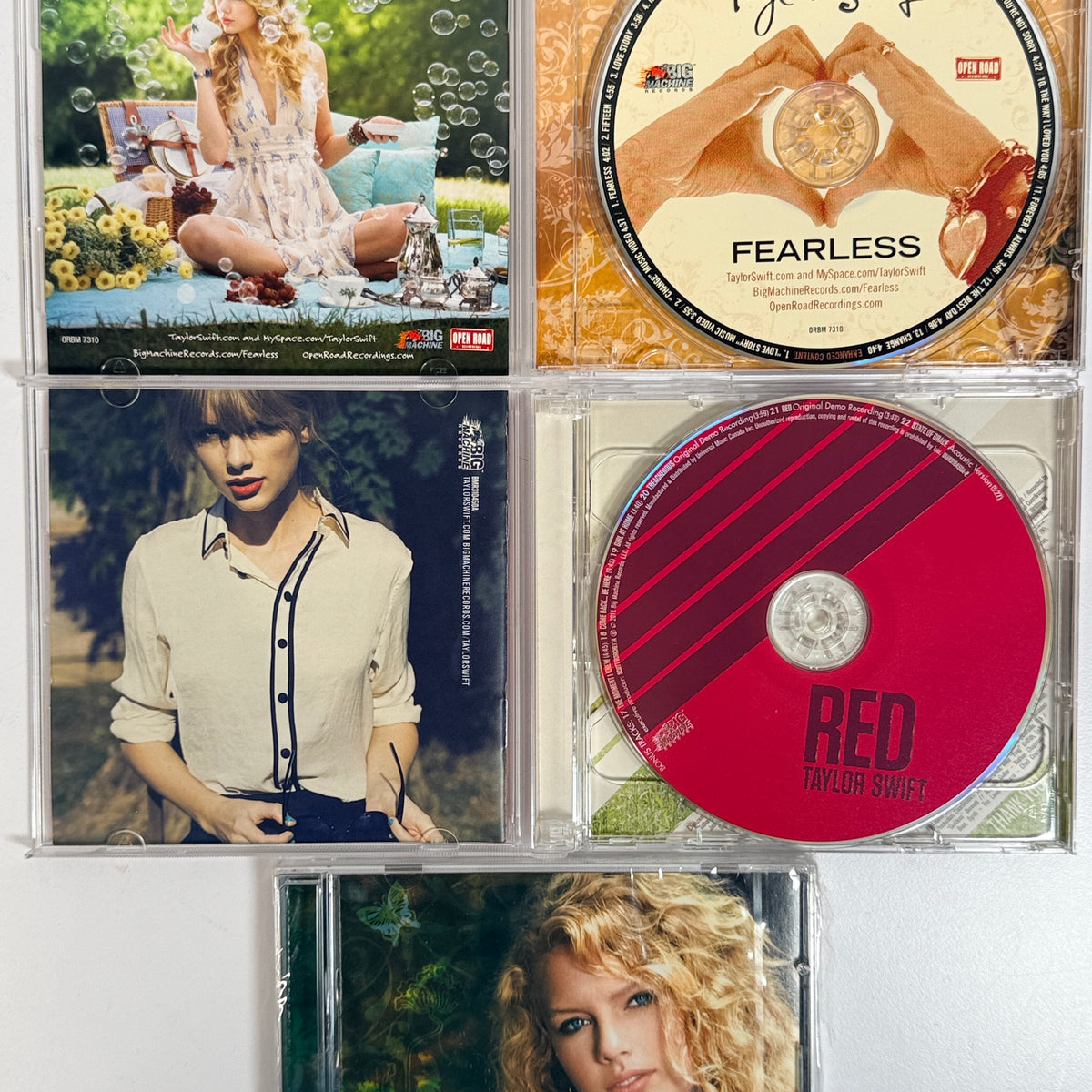 Taylor Swift CD Album, LOT, Fearless, Red, Debut Albums. Collectible ...