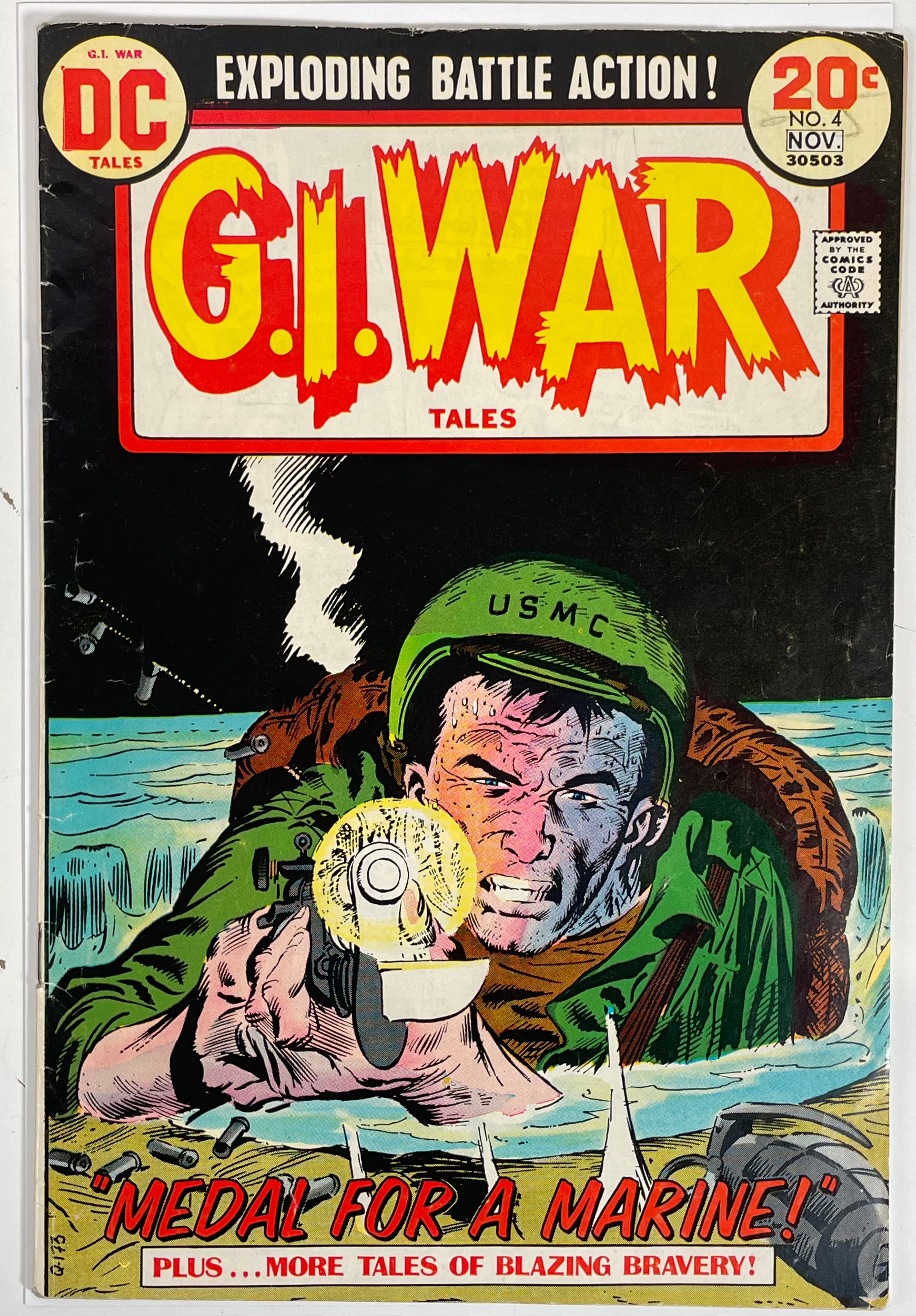 GI War Tales Exploding Battle Action #4 Âge du bronze 1973 DC Comics