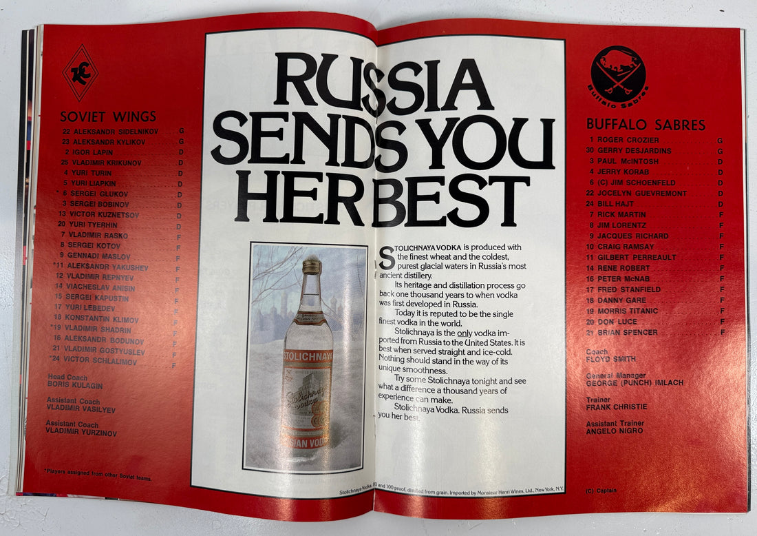 Programme de hockey URSS contre LNH 1976 – Édition spéciale Goal