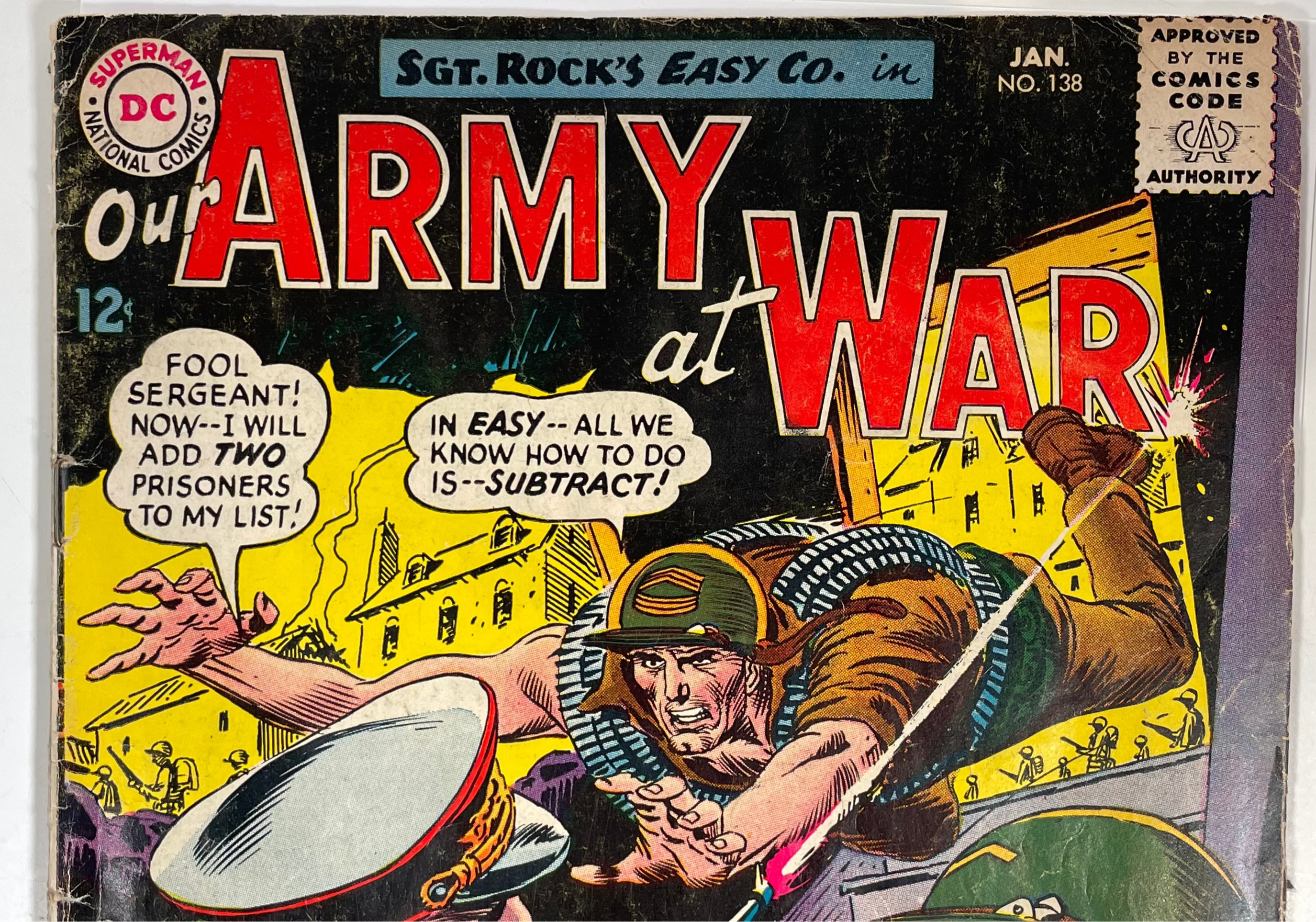 Our Army at War #138, DC Comics January 1964, Sgt. Rock Easy Co.