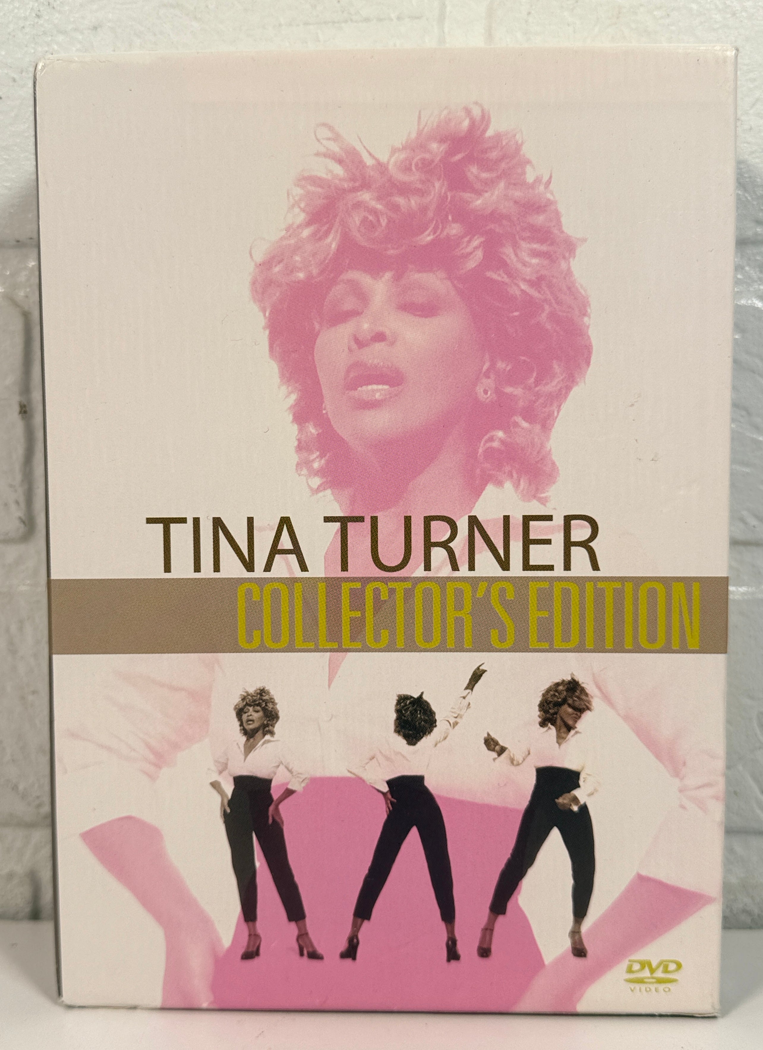 Tina Turner Collector’s Edition 3 DVD concert box set with Live in Amsterdam, Rio 88 and One Last Time. Classic hits and iconic performances.