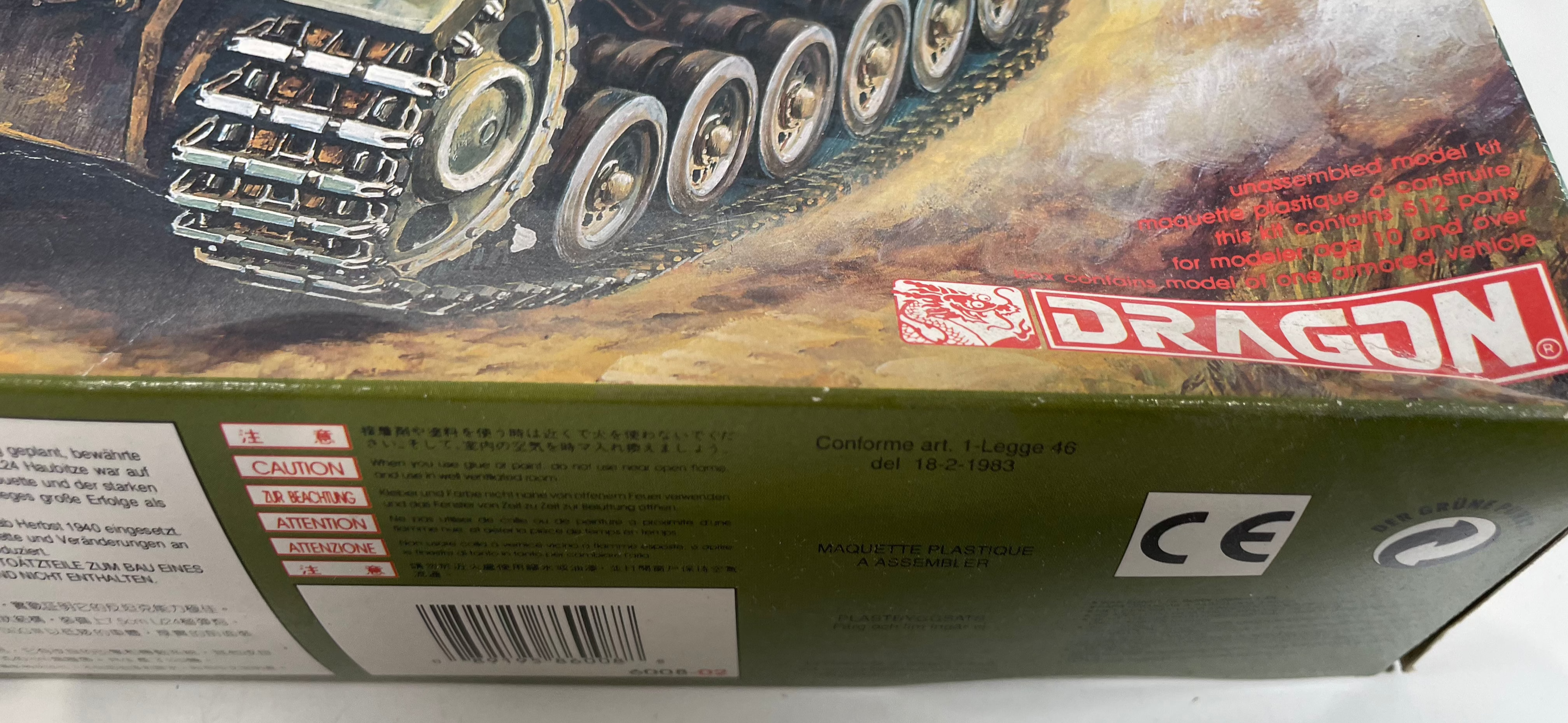 Dragon 6008 – Sturmgeschütz III Ausf. B Sd.Kfz. 142 – 1:35 Scale Model Kit – COMPLETE & UNSTARTED