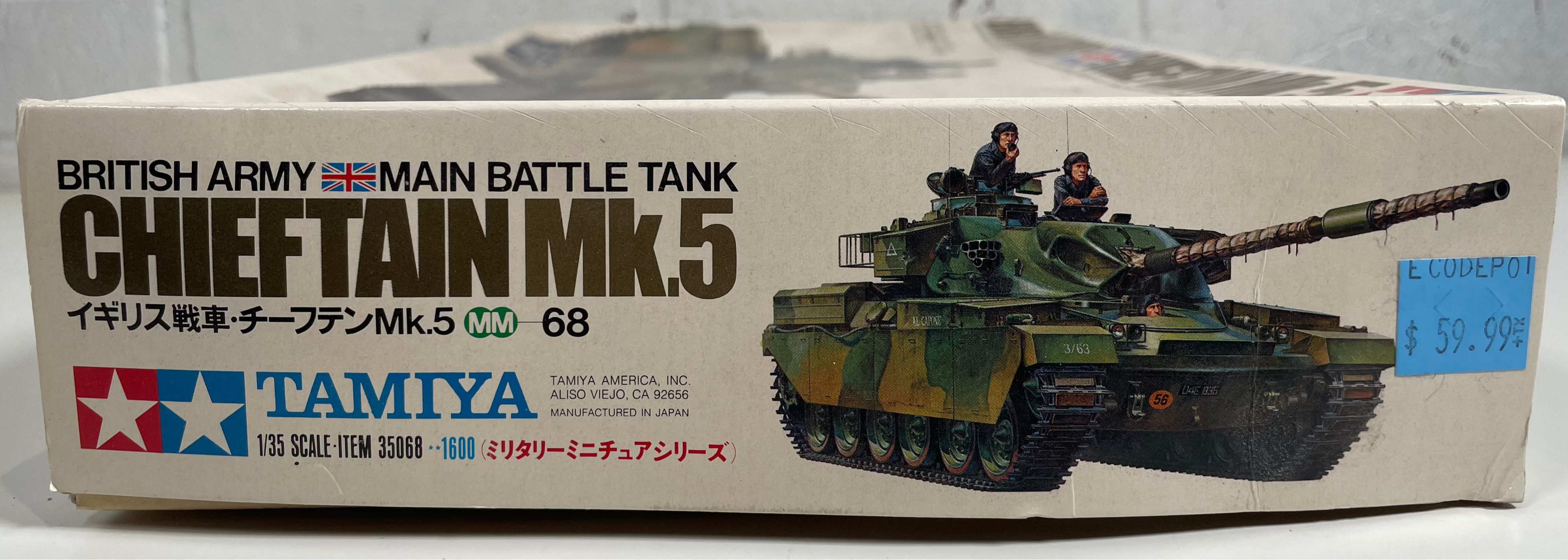 Tamiya 35068 British Army Chieftain Mk.5 1:35 Scale Plastic Model Kit Open Box