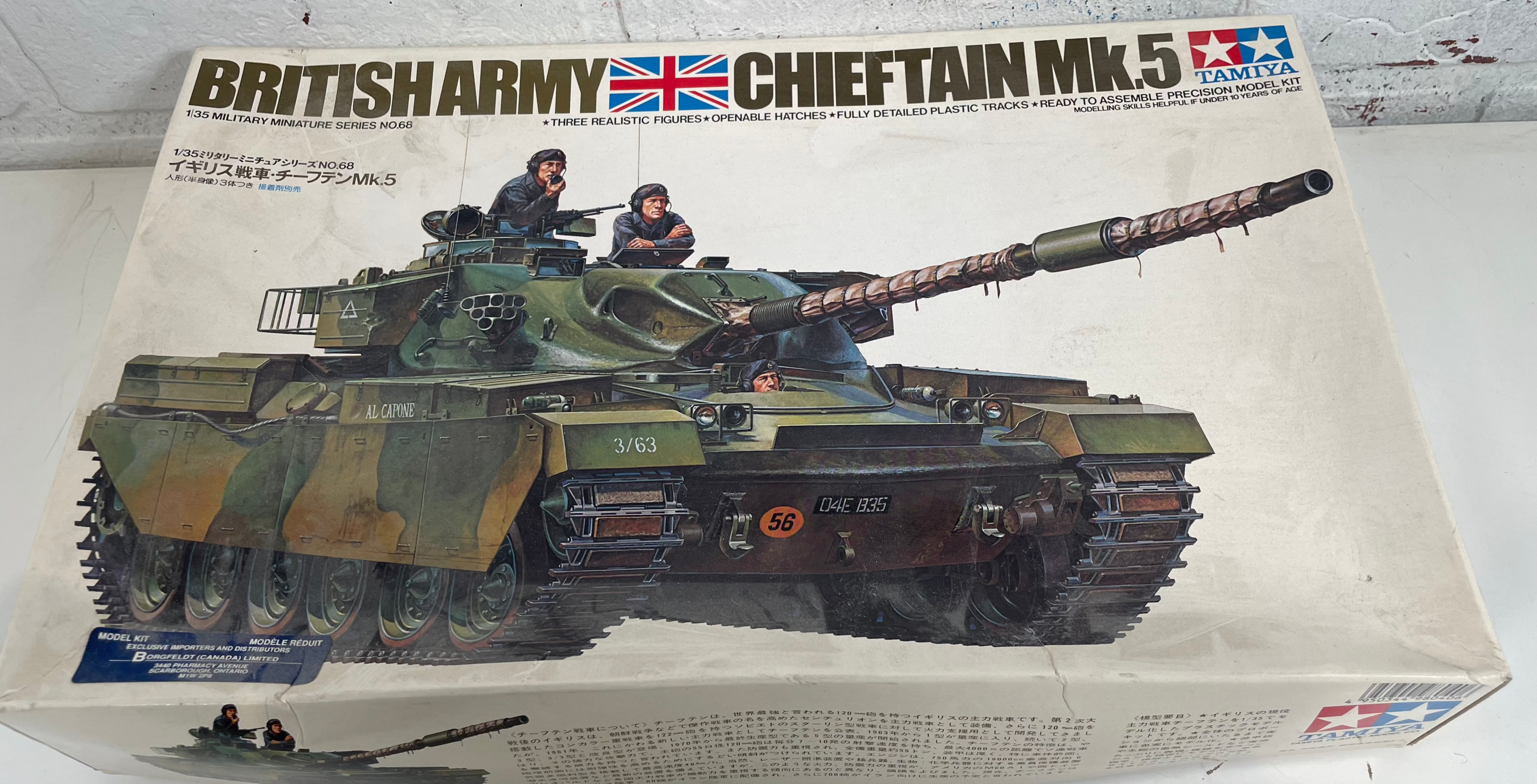 Tamiya 35068 British Army Chieftain Mk.5 1:35 Scale Plastic Model Kit Open Box