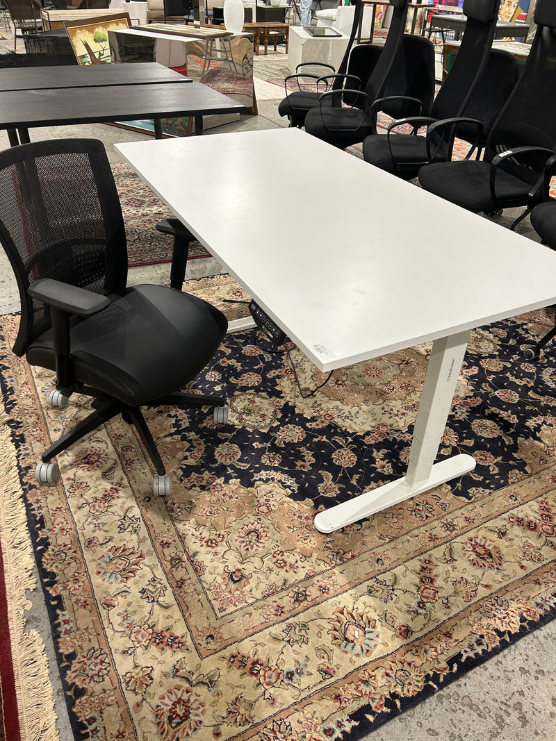 White Sit / Stand Desk Electric