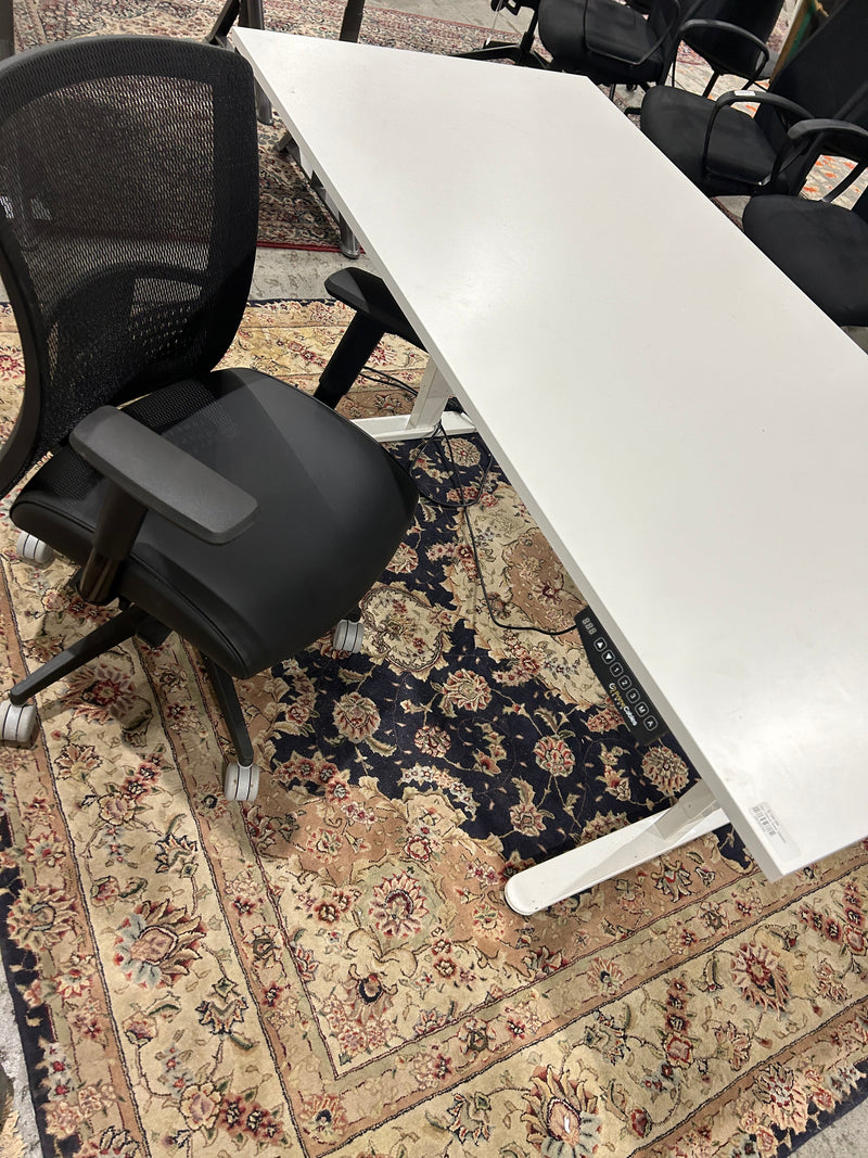 White Sit / Stand Desk Electric