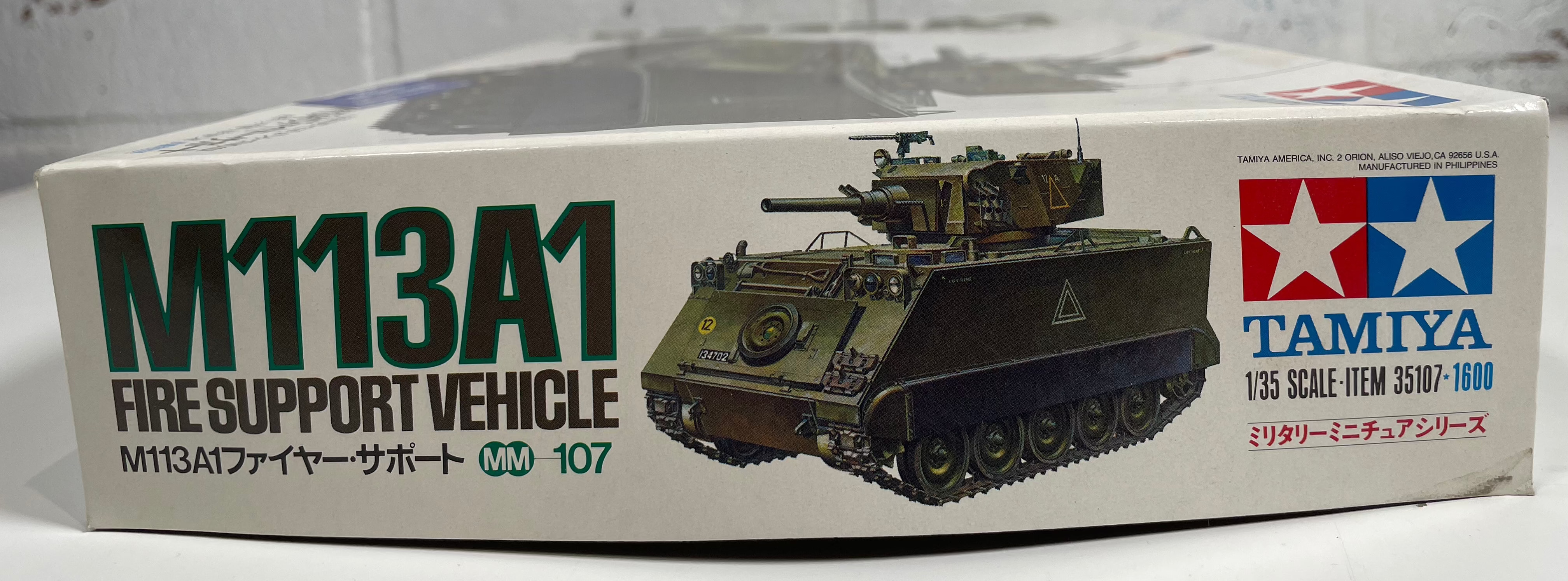Vintage Tamiya M113A1 Fire Support Vehicle – 1/35 Scale – Classic Military Model Kit