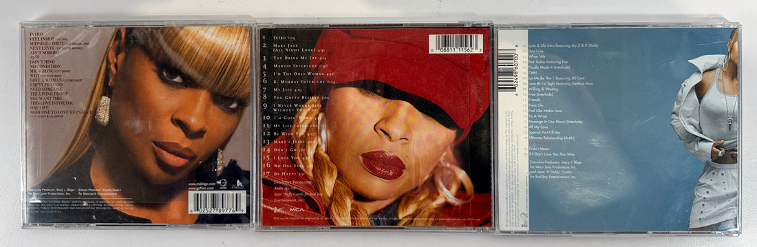 Mary J. Blige CD lot of 5 albums including My Life, What’s The 411? and Love &amp; Life. Classic R&amp;B collection with Japanese pressing included.