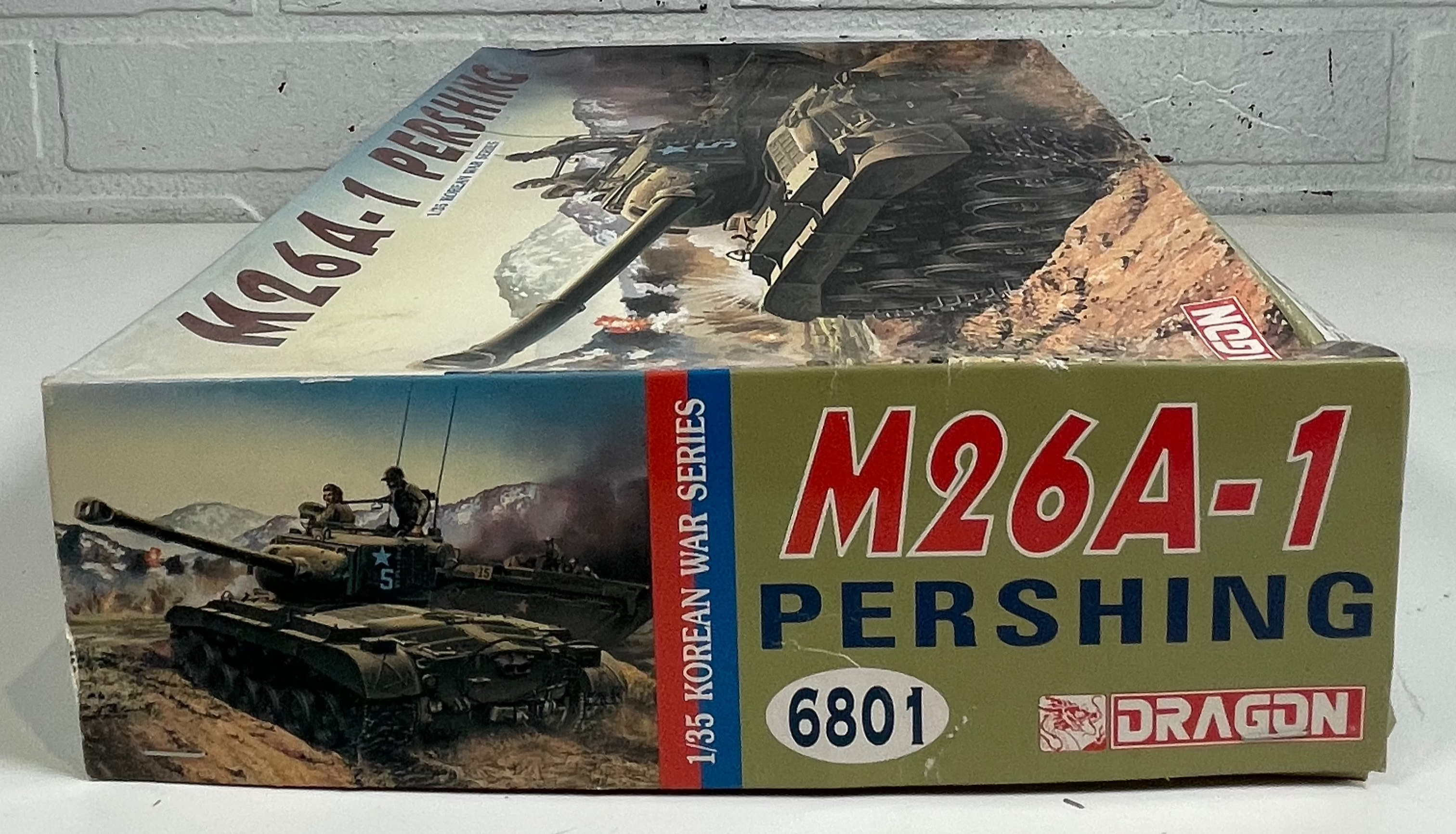 Char lourd Dragon M26A-1 Pershing au 1/35e – Série Guerre de Corée – Kit n° 6801 – Boîte ouverte, scellée à l'intérieur